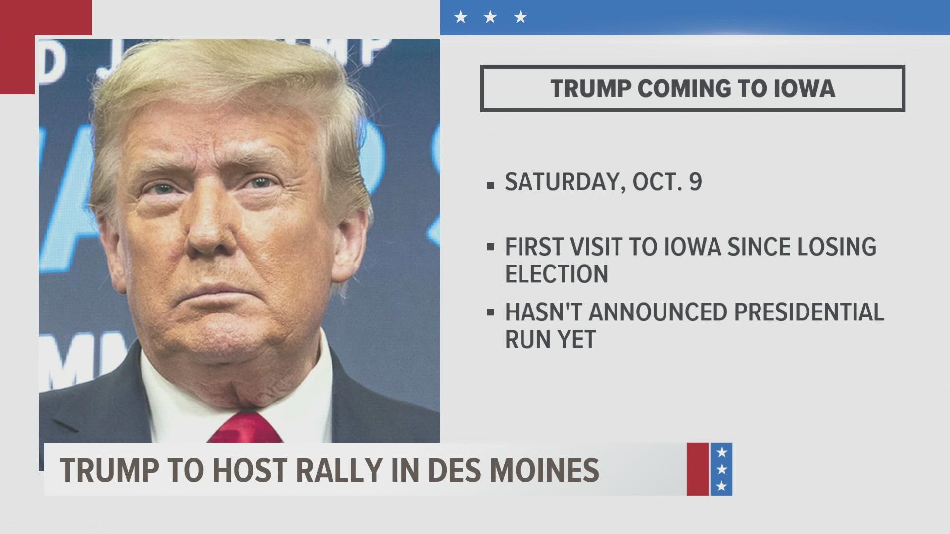 Trump's campaign sent out a release Tuesday night to share information about the rally.