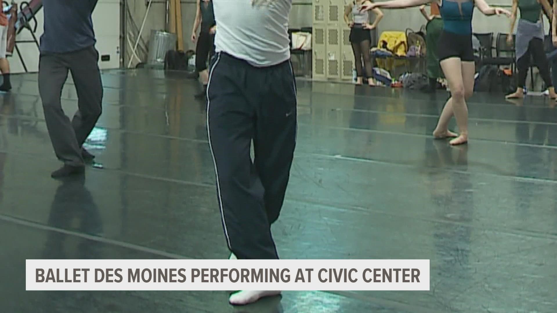Ballet Des Moines is performing tonight for the first time at the Des Moines Civic Center, since April of 2019, and they have a new artistic director.
