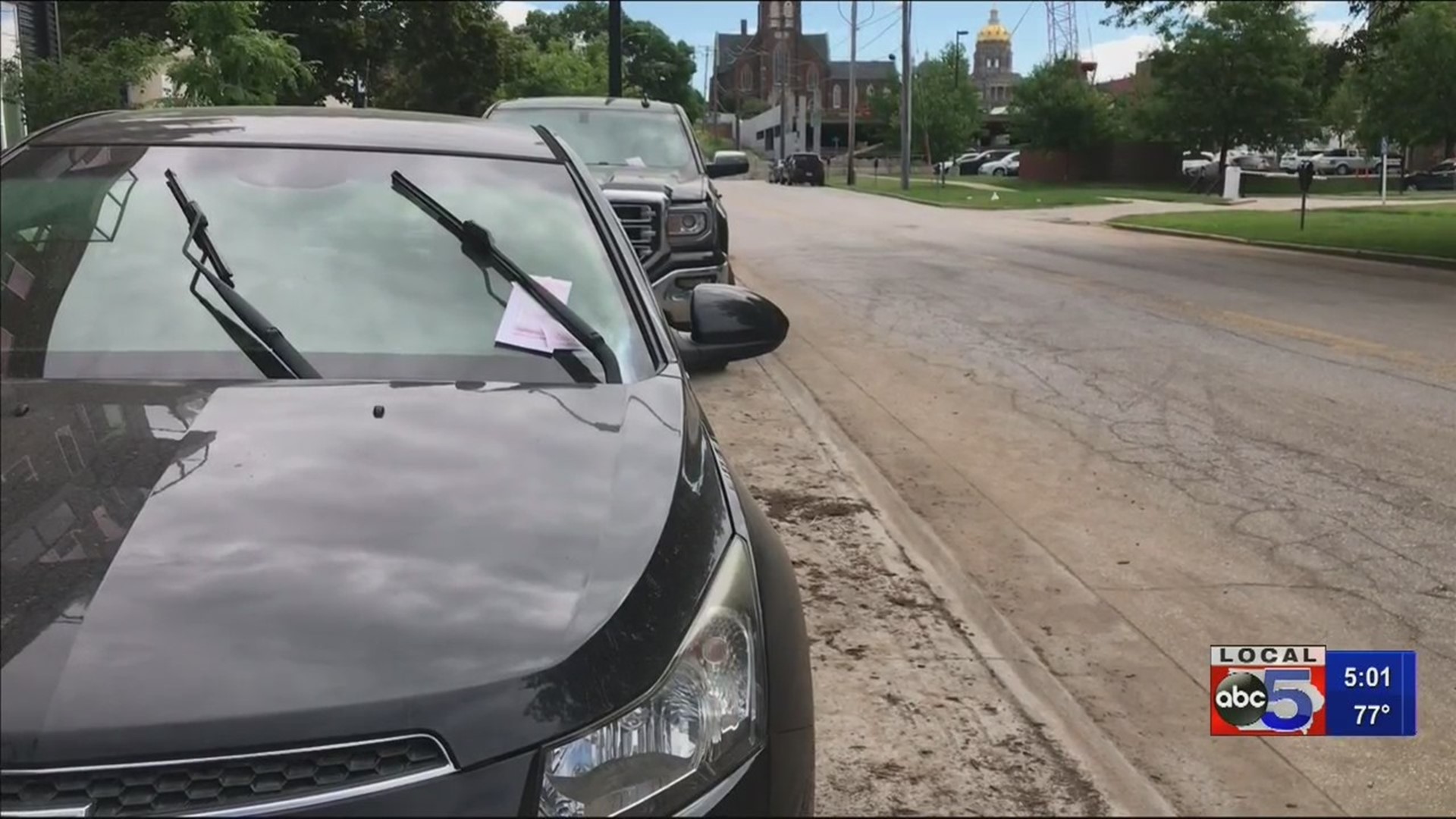 Flash flooding wreaks havoc on parked cars over the weekend