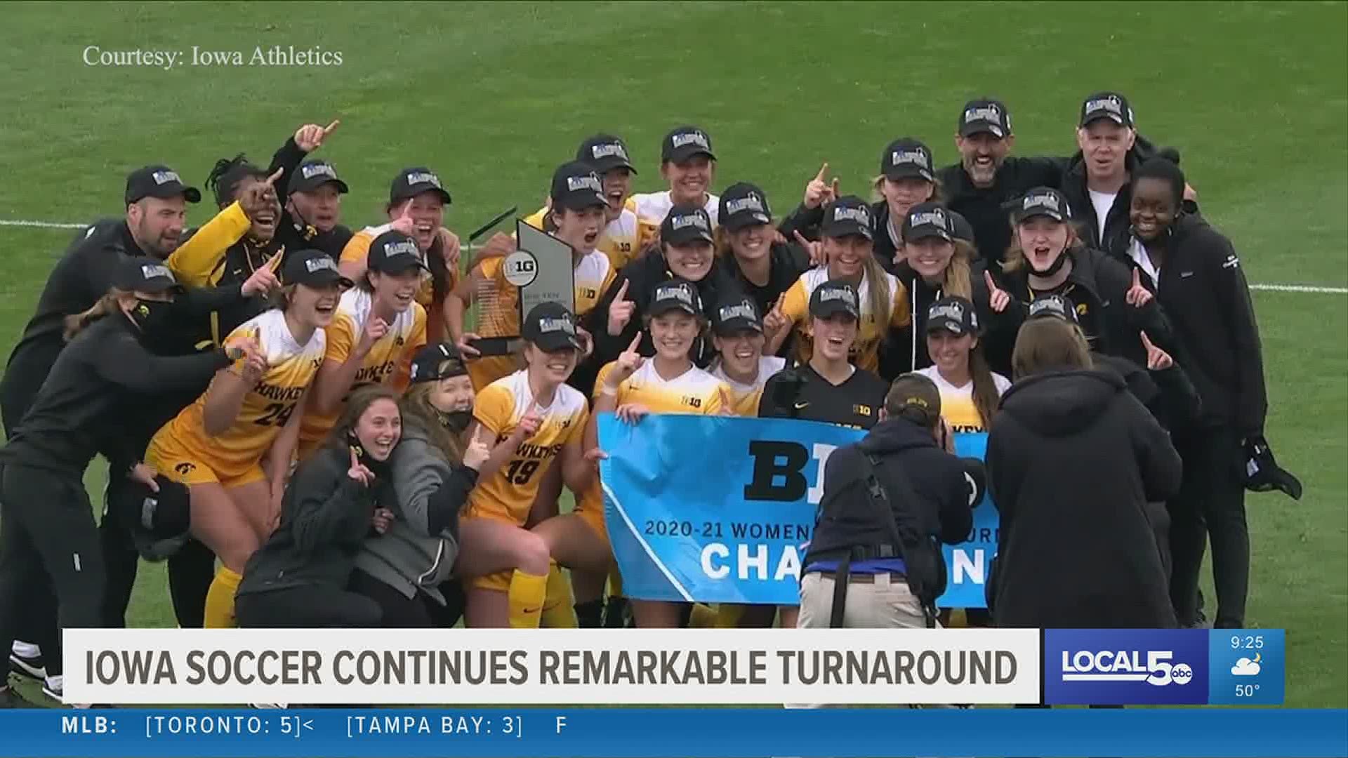 The Iowa Women's soccer team went 2-8-1 in the regular season, but won four straight to claim the Big Ten Championship and an auto-bid to the NCAA Tournament.