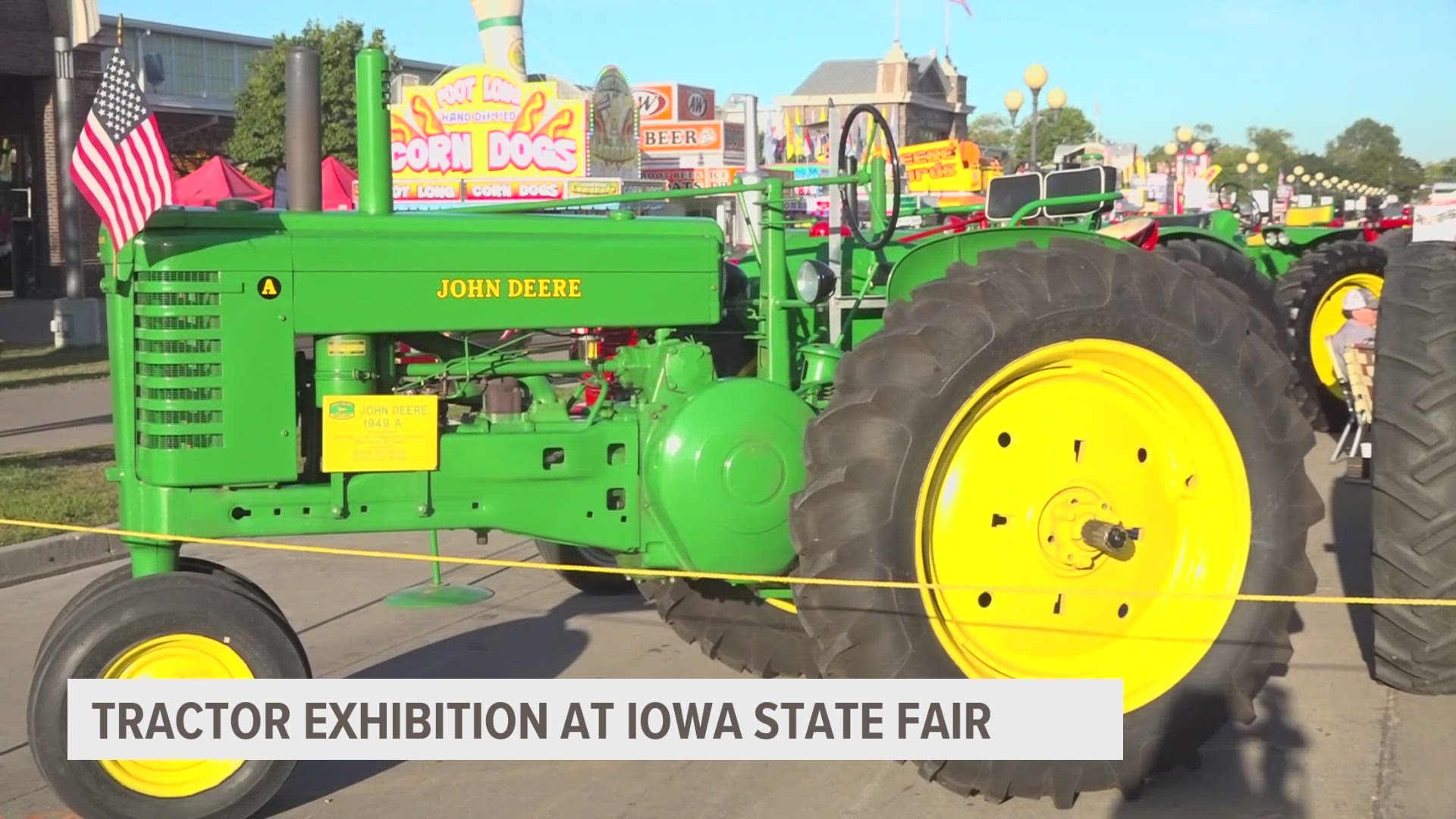 Find more than 70 tractors on the Grand Concourse at the Iowa State Fair until 5 p.m. Wednesday.