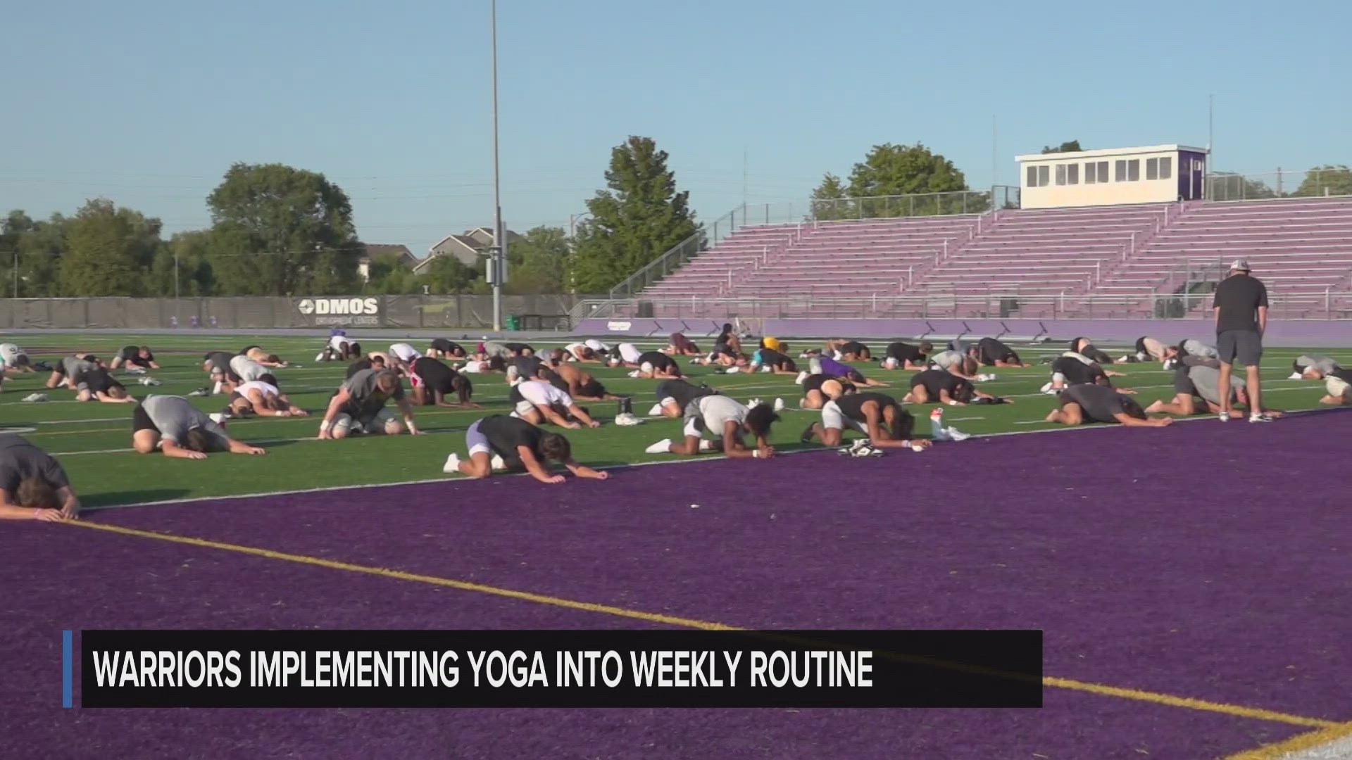 Every Wednesday after practice the Warriors hit the warrior yoga pose and many more.