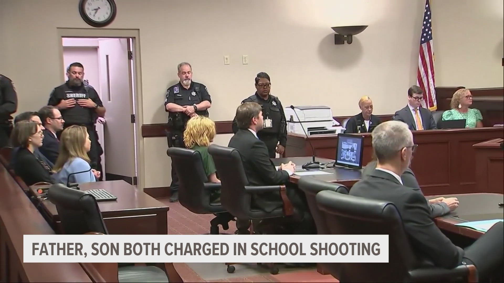 According to arrest warrants, the 14-year-old is accused of using a “black semi-automatic AR-15 style rifle” to kill two students and two teachers at the school.