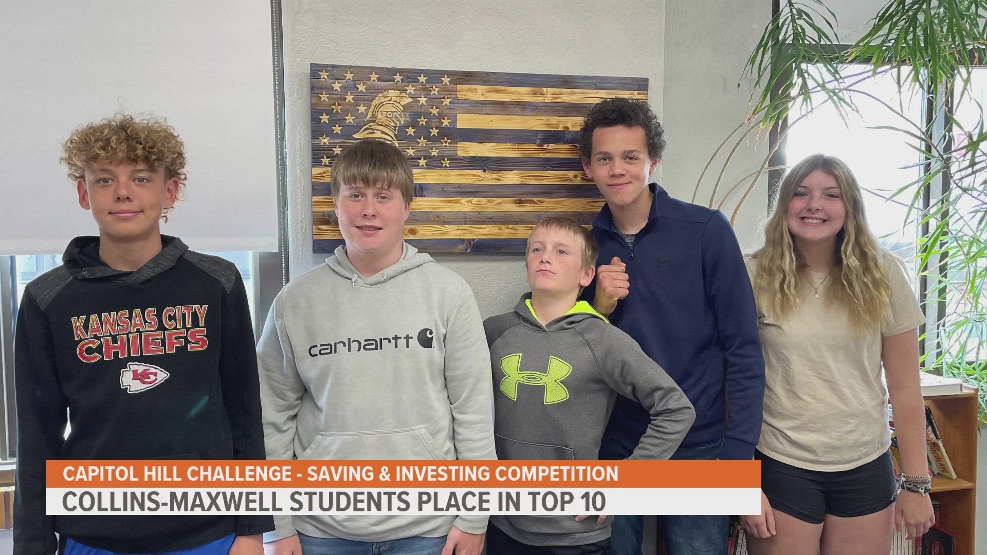 The team of five took part in the Capitol Hill Challenge, a yearly competition aimed at teaching students about money management and the stock market.