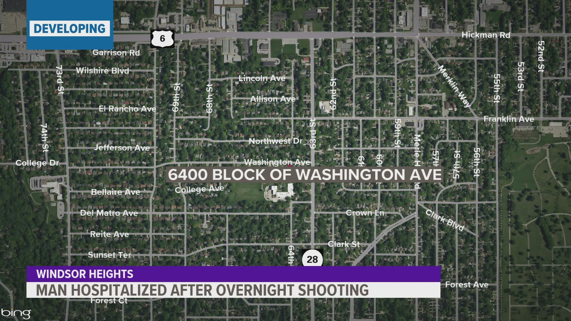 A man was shot after a fight early Saturday morning according to Windsor Heights Police.