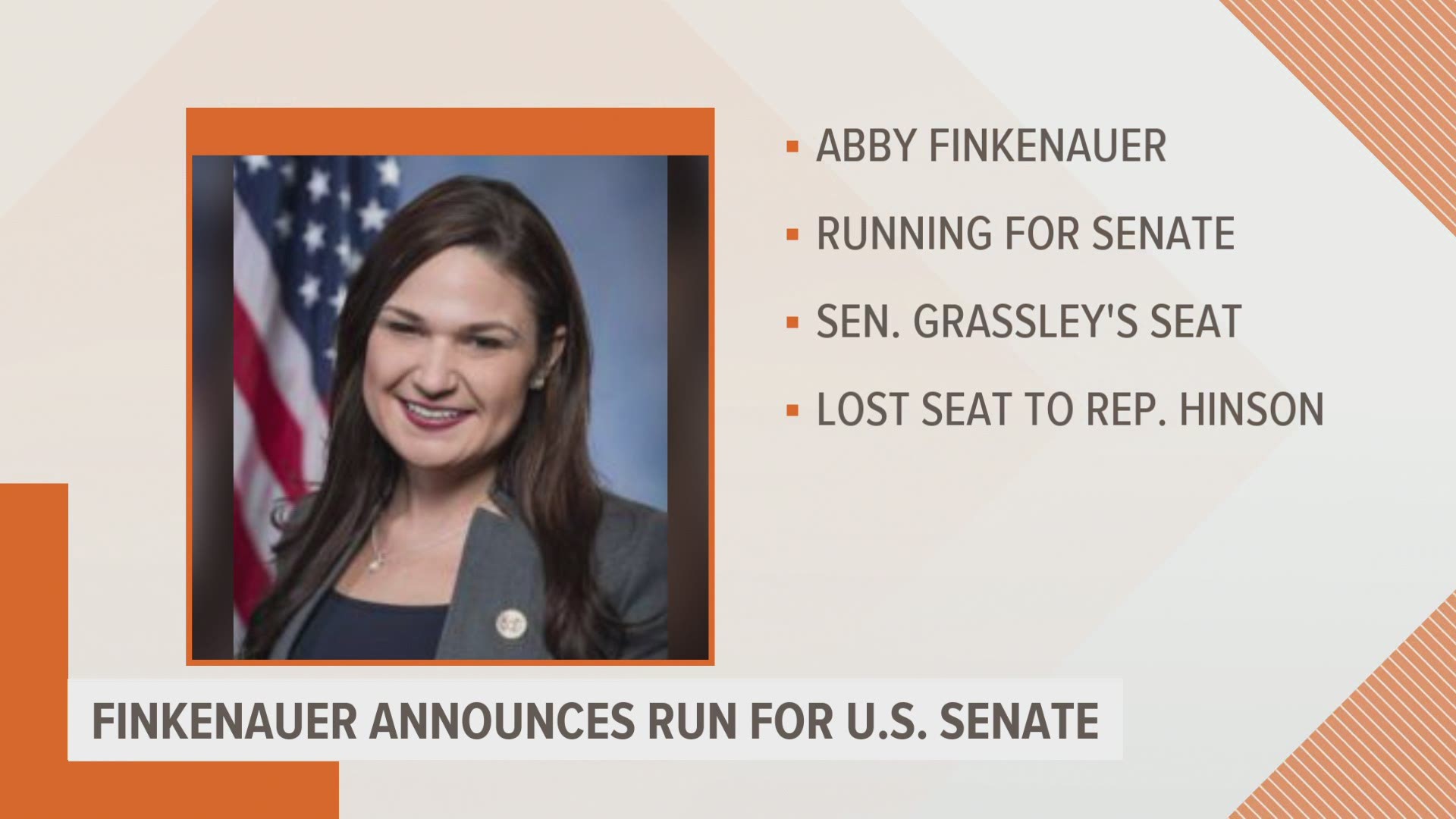 Democrat Abby Finkenauer is running for Republican Chuck Grassley’s U.S. Senate seat.