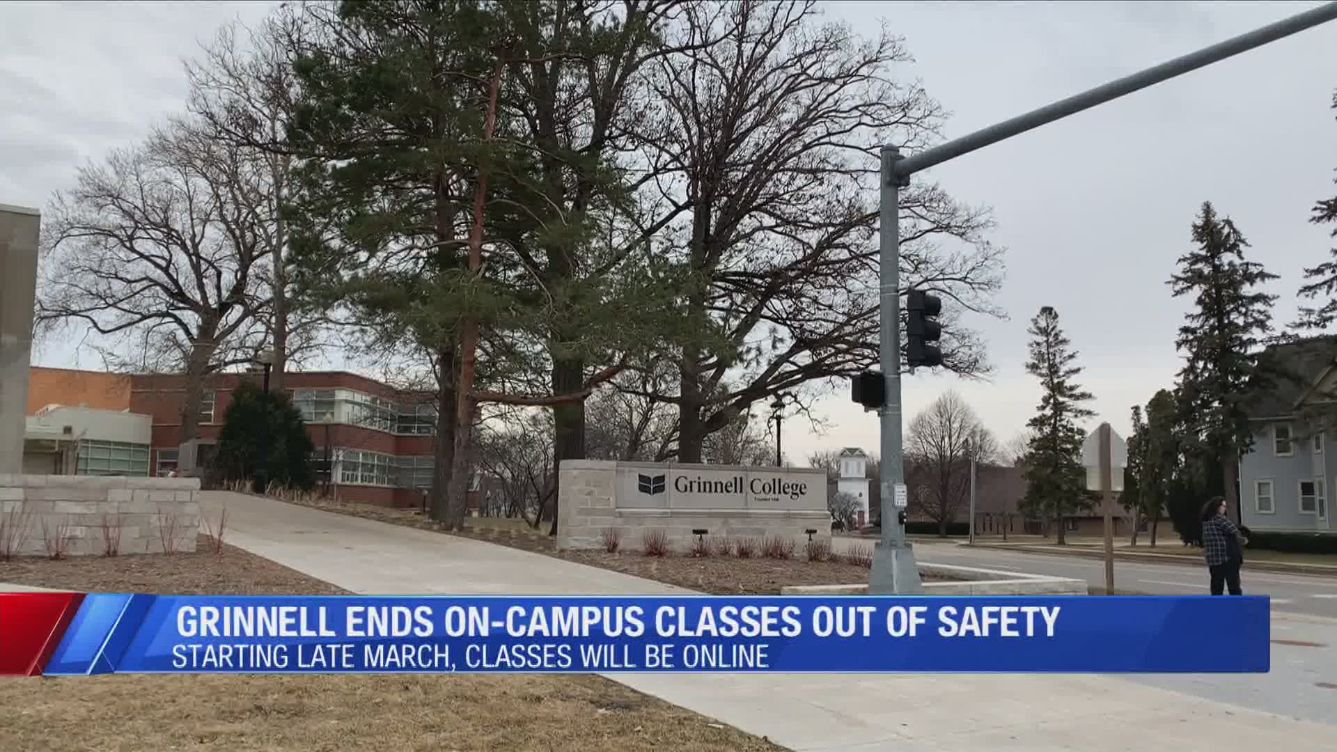 Grinnell College telling students to leave campus due to COVID-19 concerns