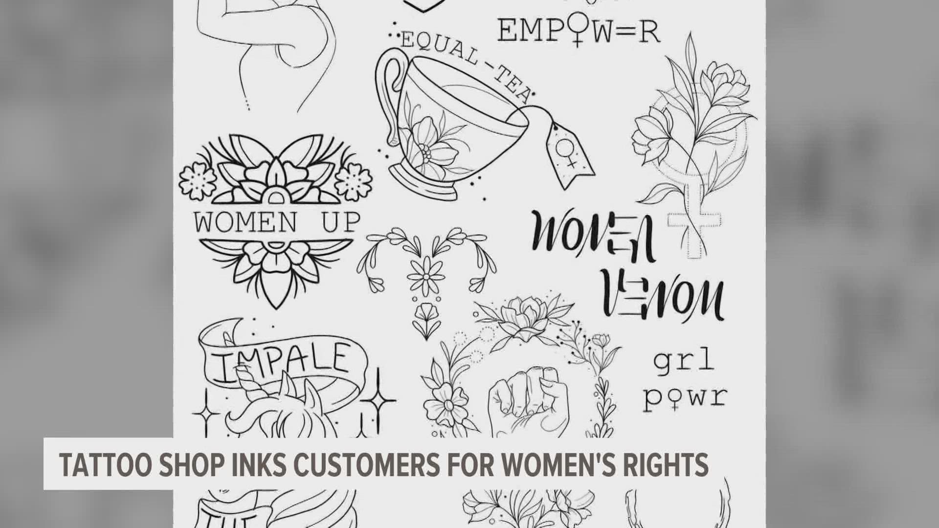 Inking customers to raise awareness about women's rights
