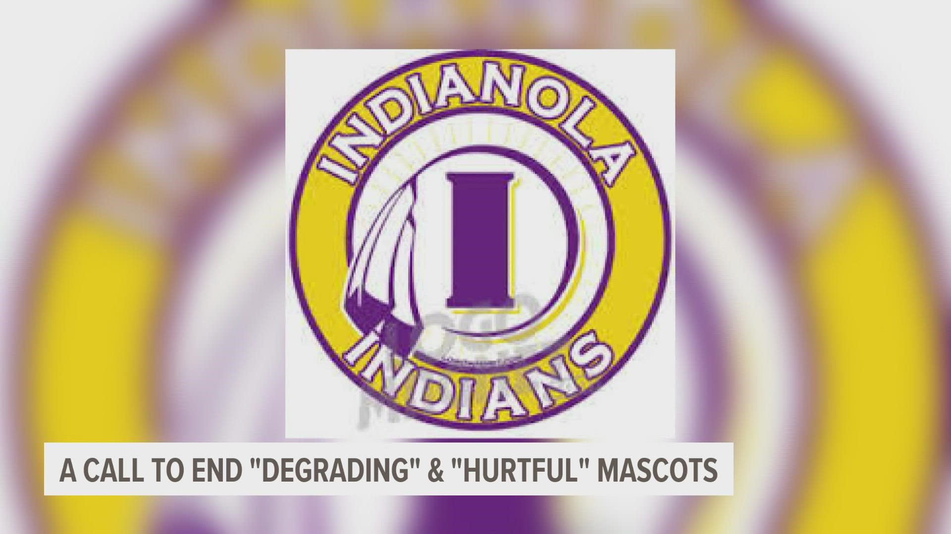 The Iowa Department of Human Rights is calling for no more Native American symbols for Iowa schools' mascots.