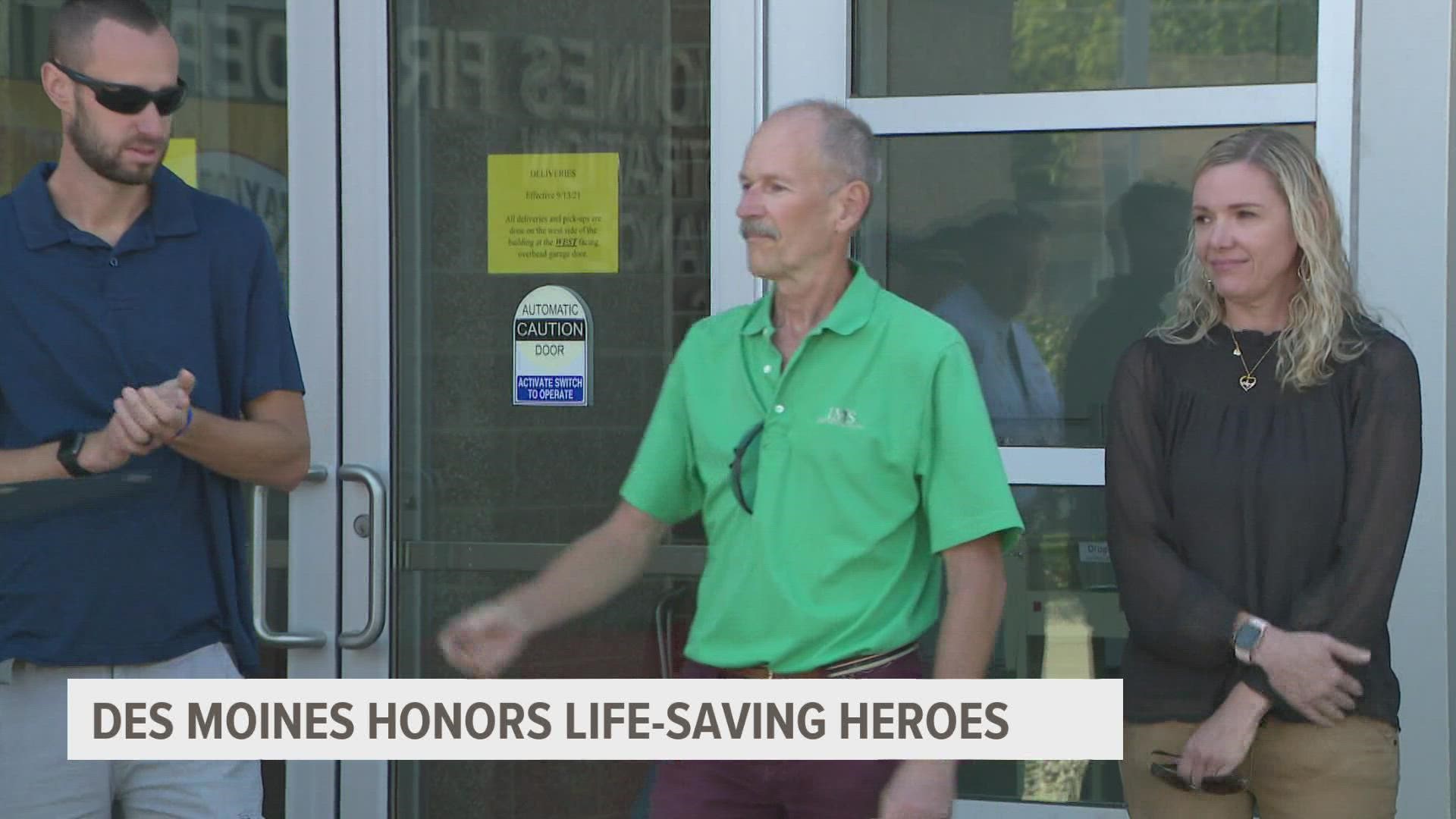 Before the assistance of the heroes, Brian Huber was pulseless and not breathing for nearly four minutes.