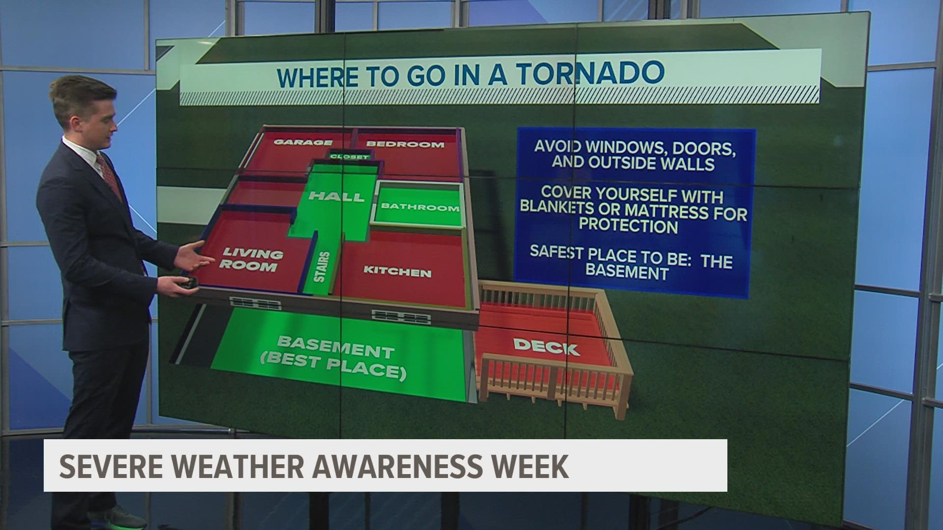 What do you go during a tornado if you don't have a basement ...