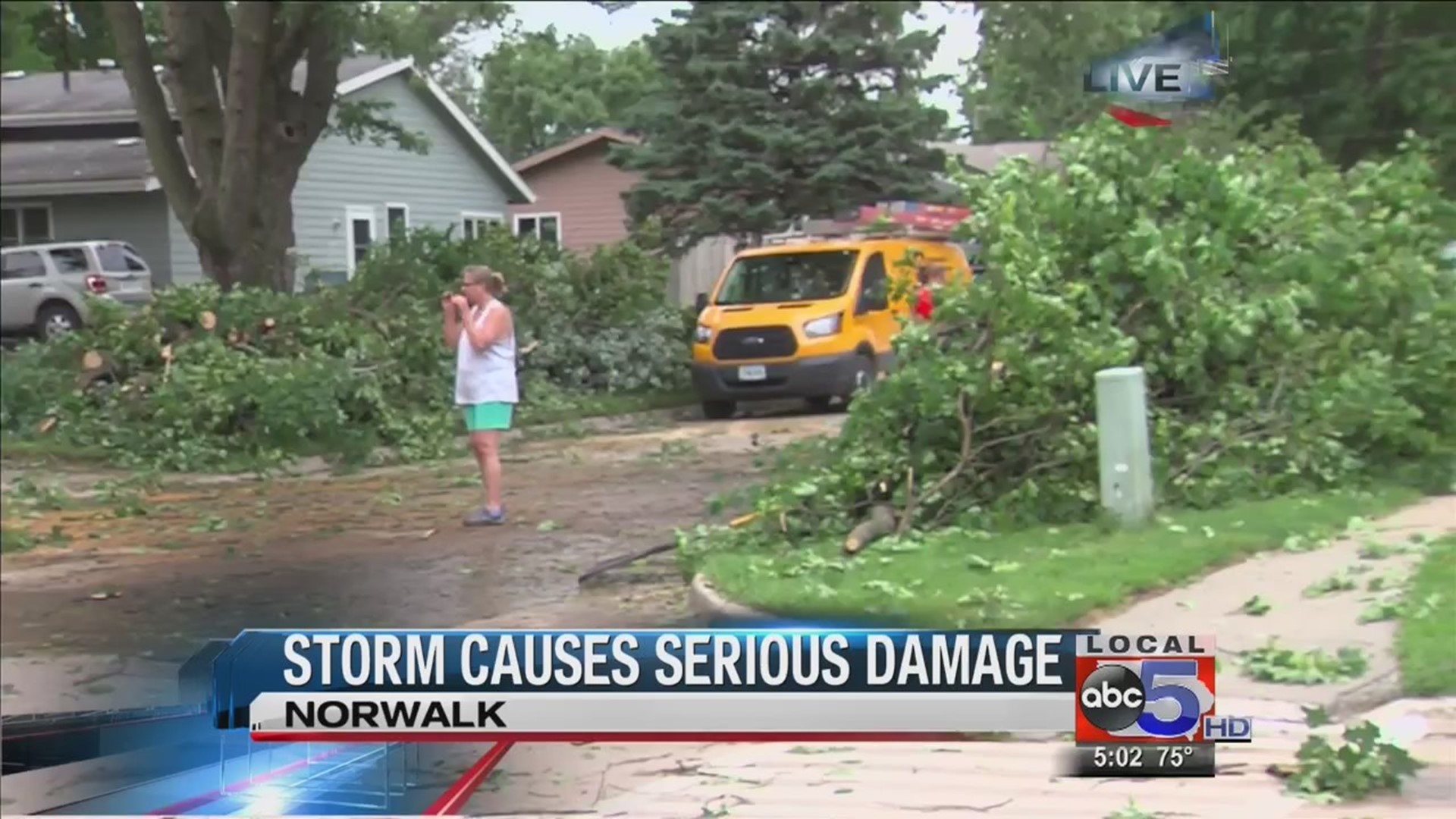 Severe storm causes serious damage in Norwalk