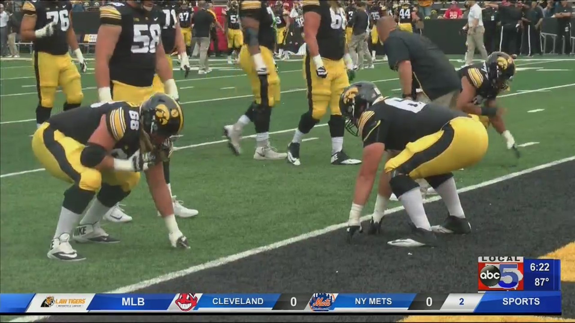 Hawkeye's offensive line interior prepping for kickoff