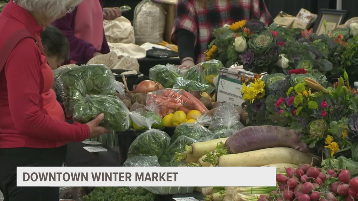 Winter Farmers' Market Vendors in Downtown Des Moines