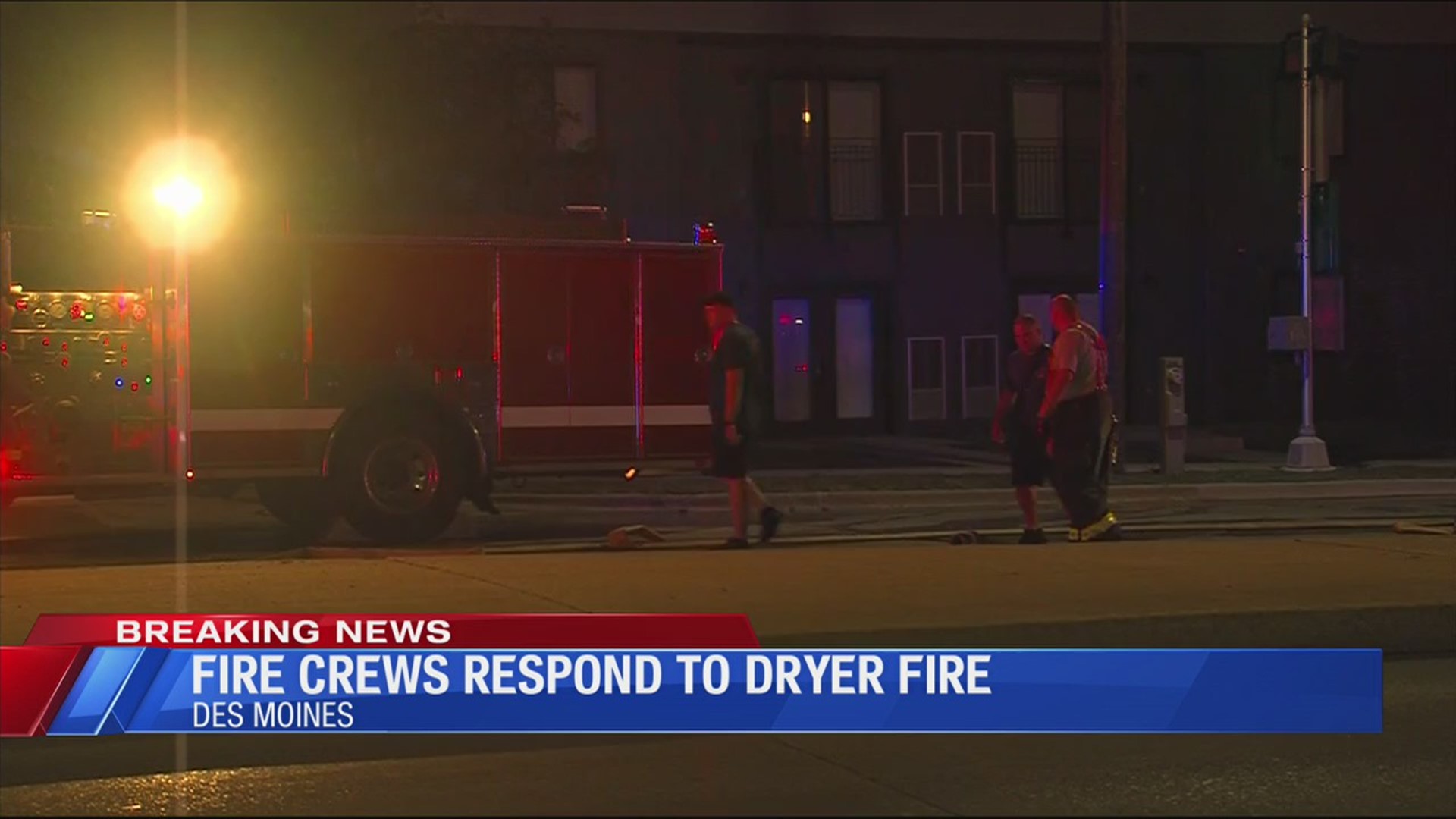 Fire crews respond to a dryer fire at home in Des Moines.