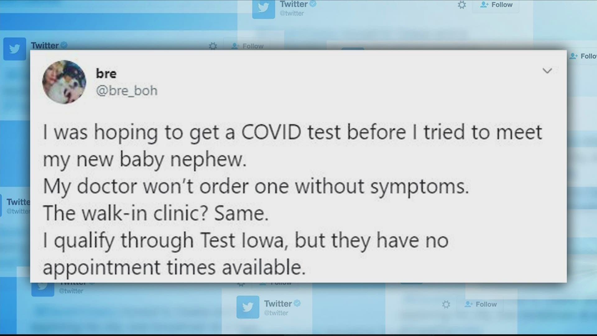 One resident had to drive nearly an hour away to get tested for COVID-19.