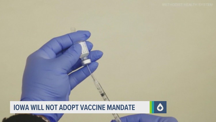Iowa labor commissioner says state won't enforce vaccine mandate for businesses