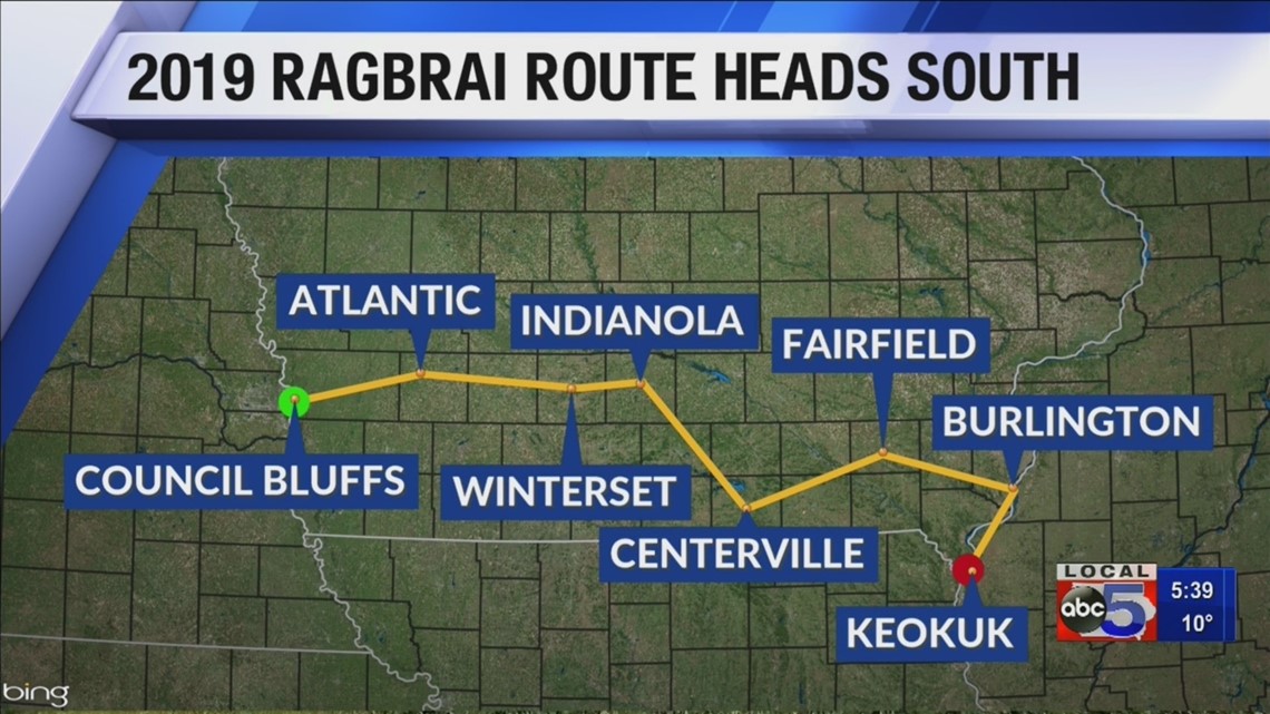 Ragbrai 2018 Route Map Official Route Announced For Ragbrai Xlvii | Weareiowa.com