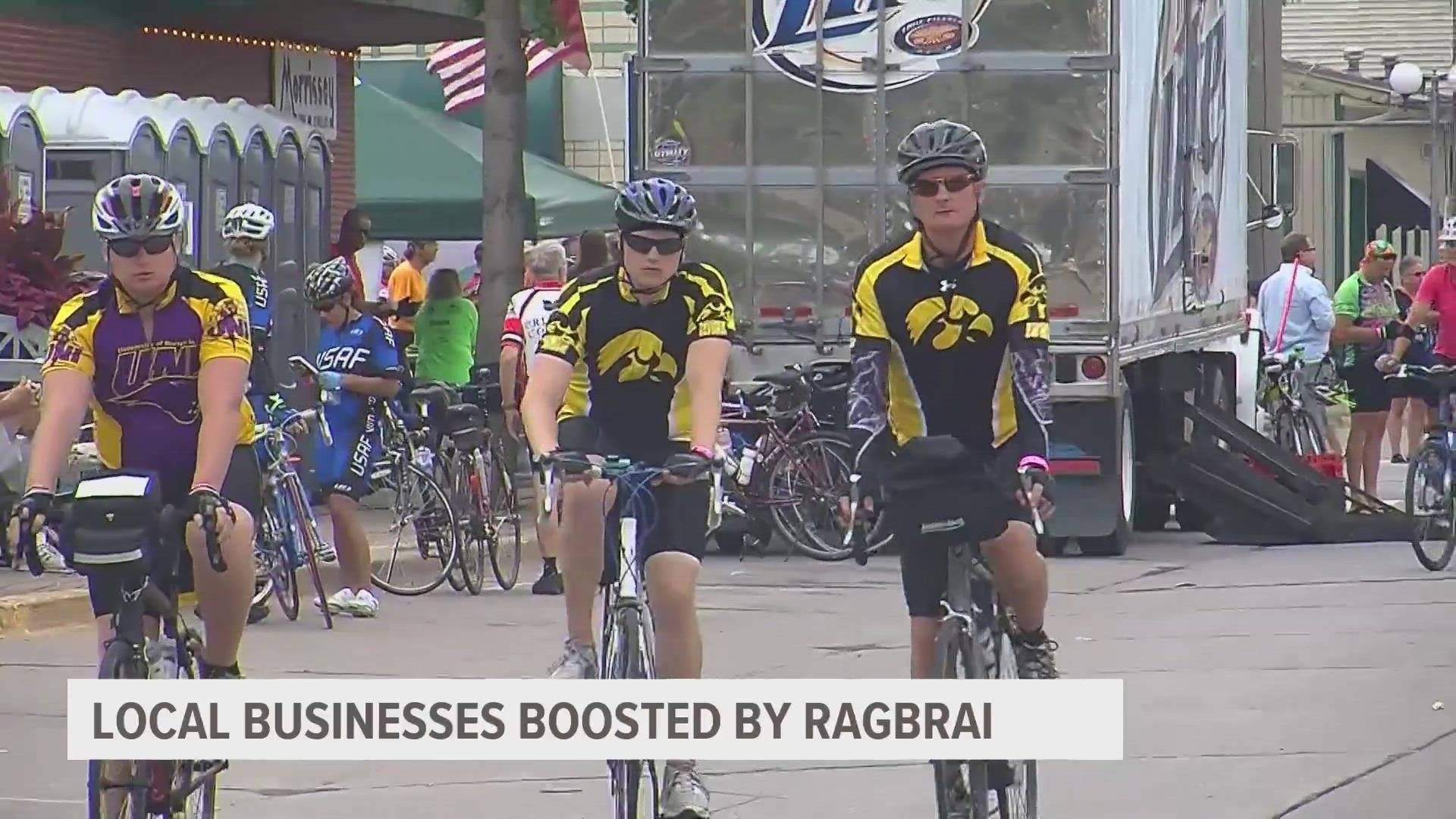 The ride from Ames to Des Moines is expected to attract the most cyclists.