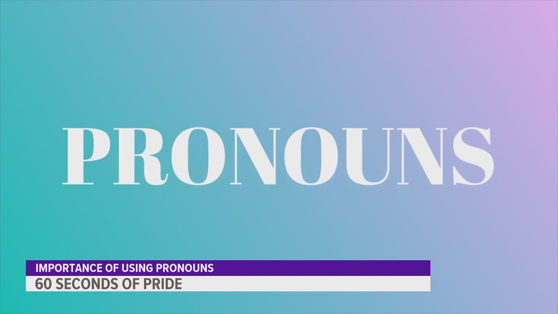 Pronouns probably aren't something you think about every day. But if you are transgender, gender queer or another gender variant, it's hugely important.