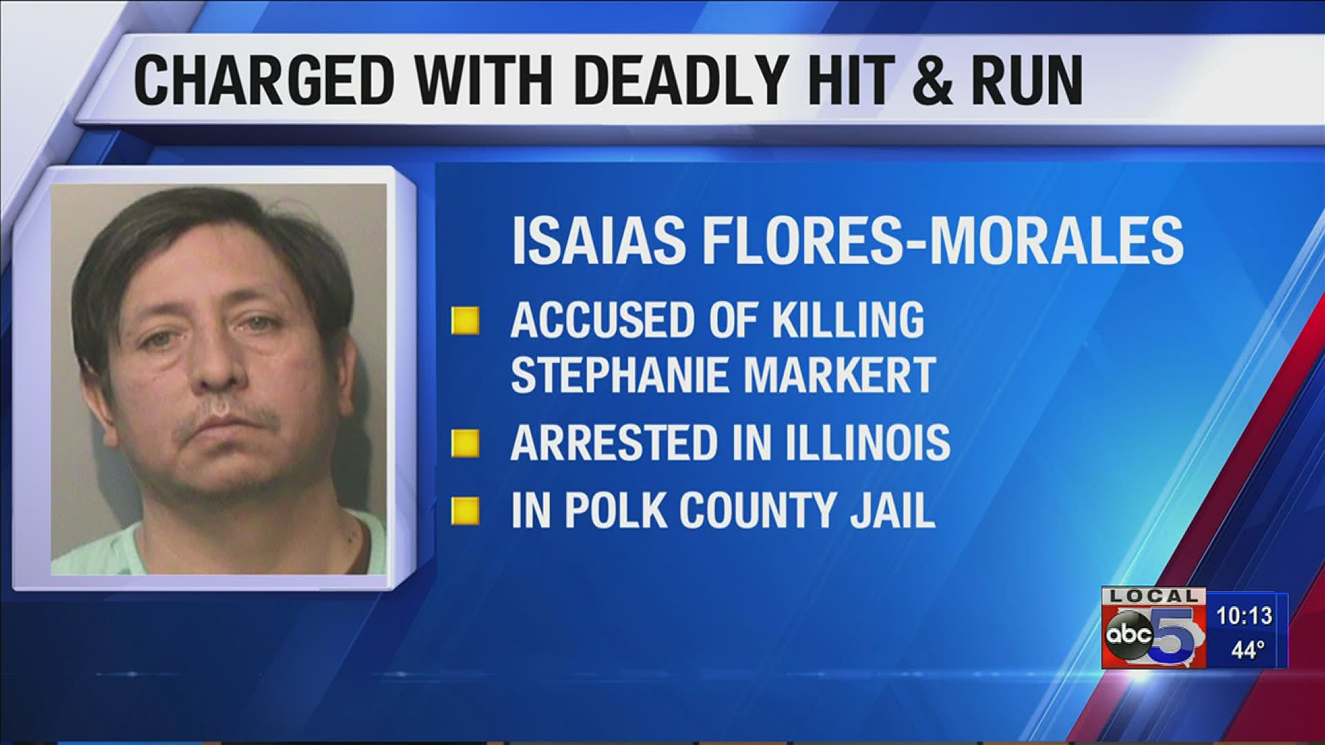 Suspect in fatal Des Moines hit-and-run booked into Polk County Jail