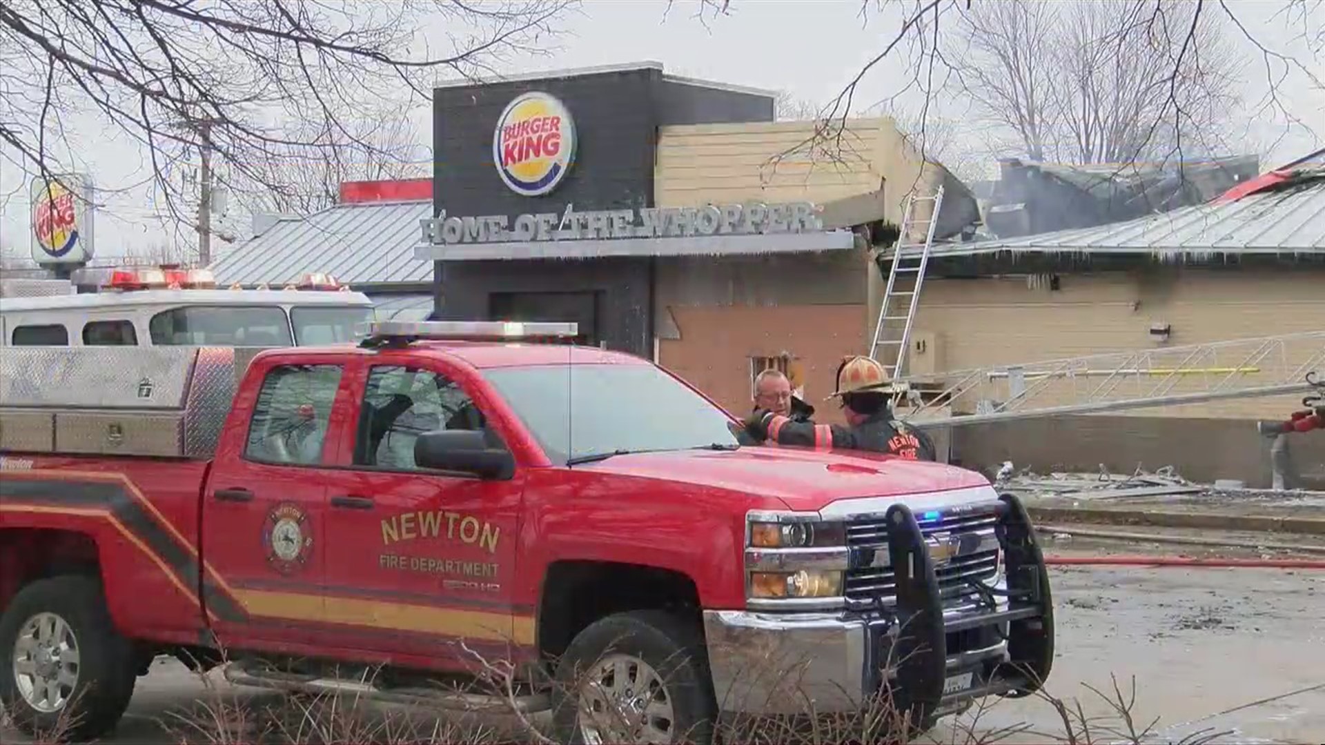 Newton Burger King badly damaged in fire