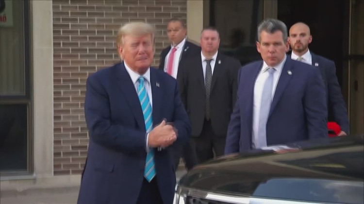 Former President Donald Trump in town ahead of Fox town hall in Clive