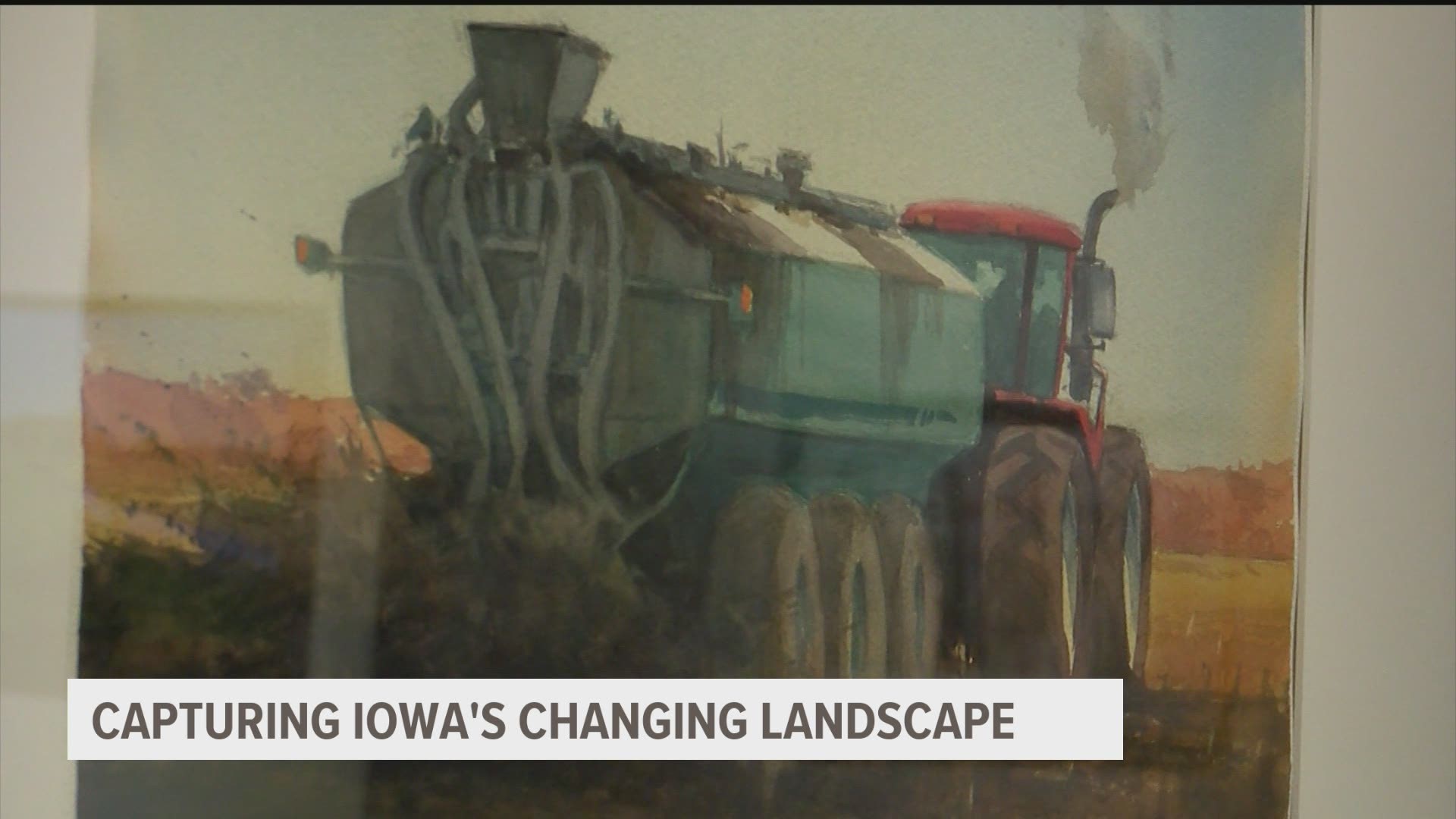 The exhibit called Compelling Ground: Landscapes, Environments, and Peoples of Iowa, features more than a dozen different artists from across the state.