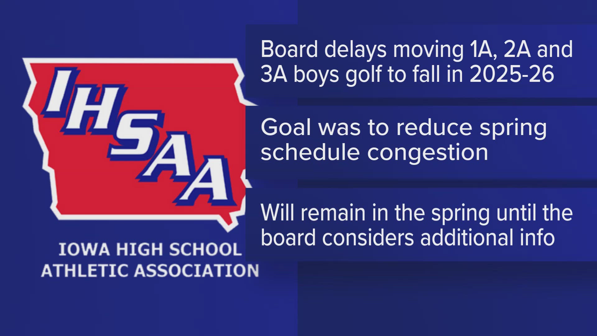 The goal of the original plan was to remove spring schedule congestion, but schools said there was not enough time to make the change happen.