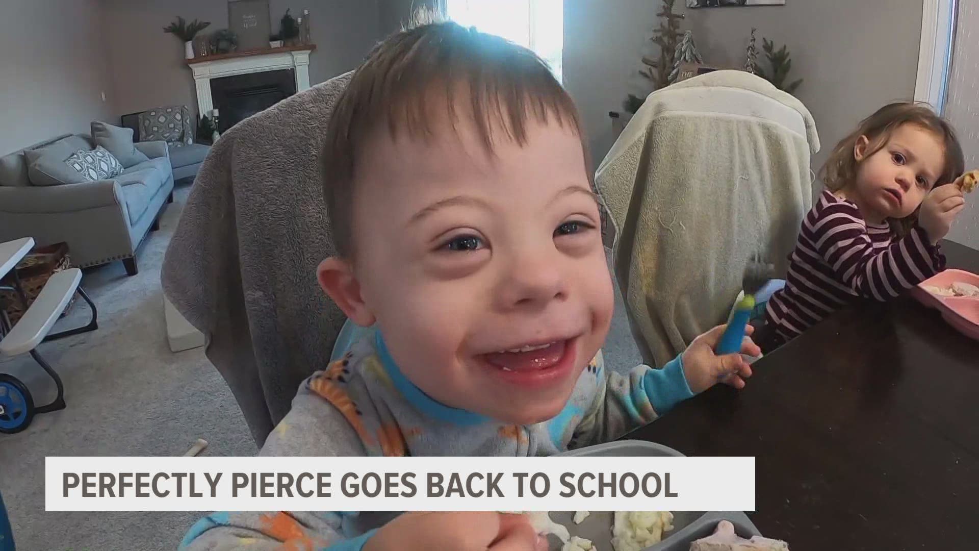 The Robinson's said their choice to send their son Pierce back to in-person learning works best for them.