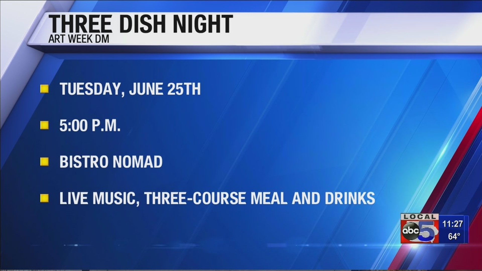 Three Dish Night at Bistro Nomad