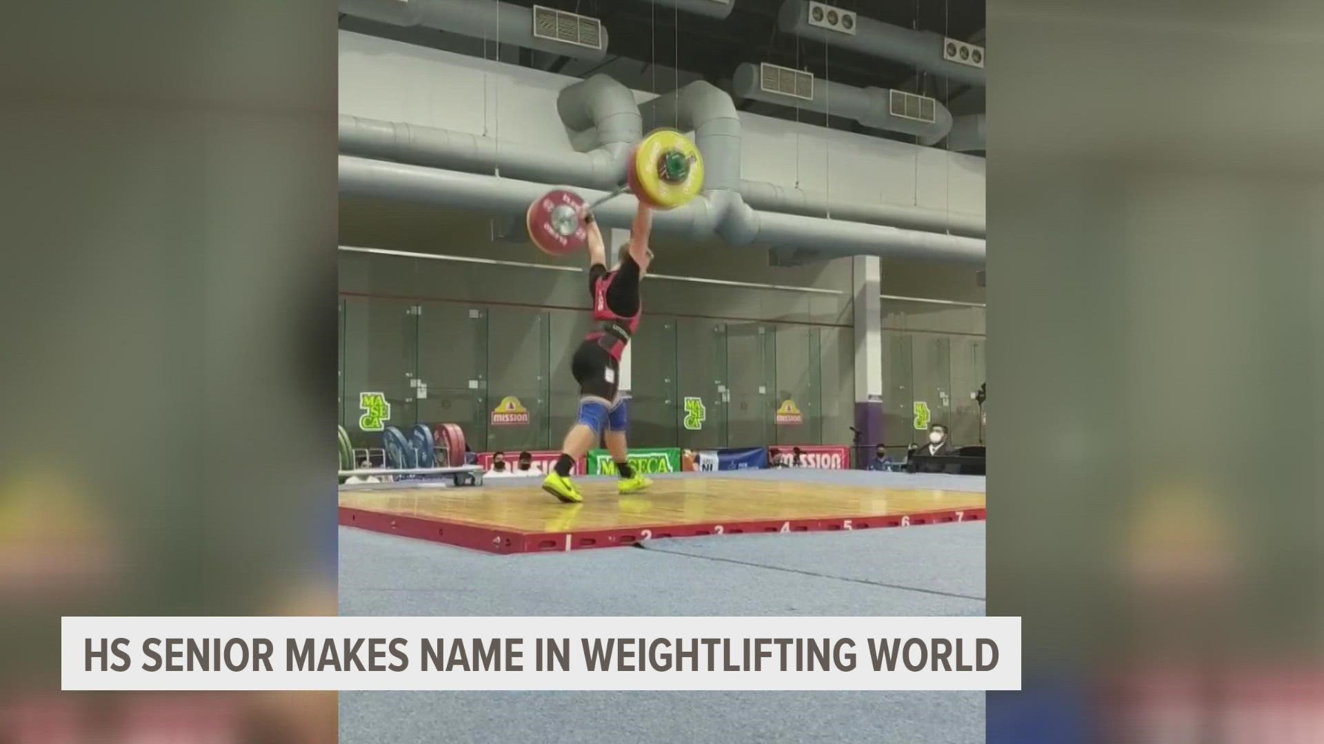 Colin Reis of Denison placed sixth overall at the Youth World Weightlifting Championships in Saudi Arabia.