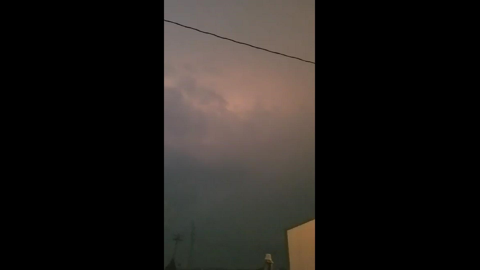 Stormy skies south of Fonda Highway N28. Video courtesy of Rixer Lee
