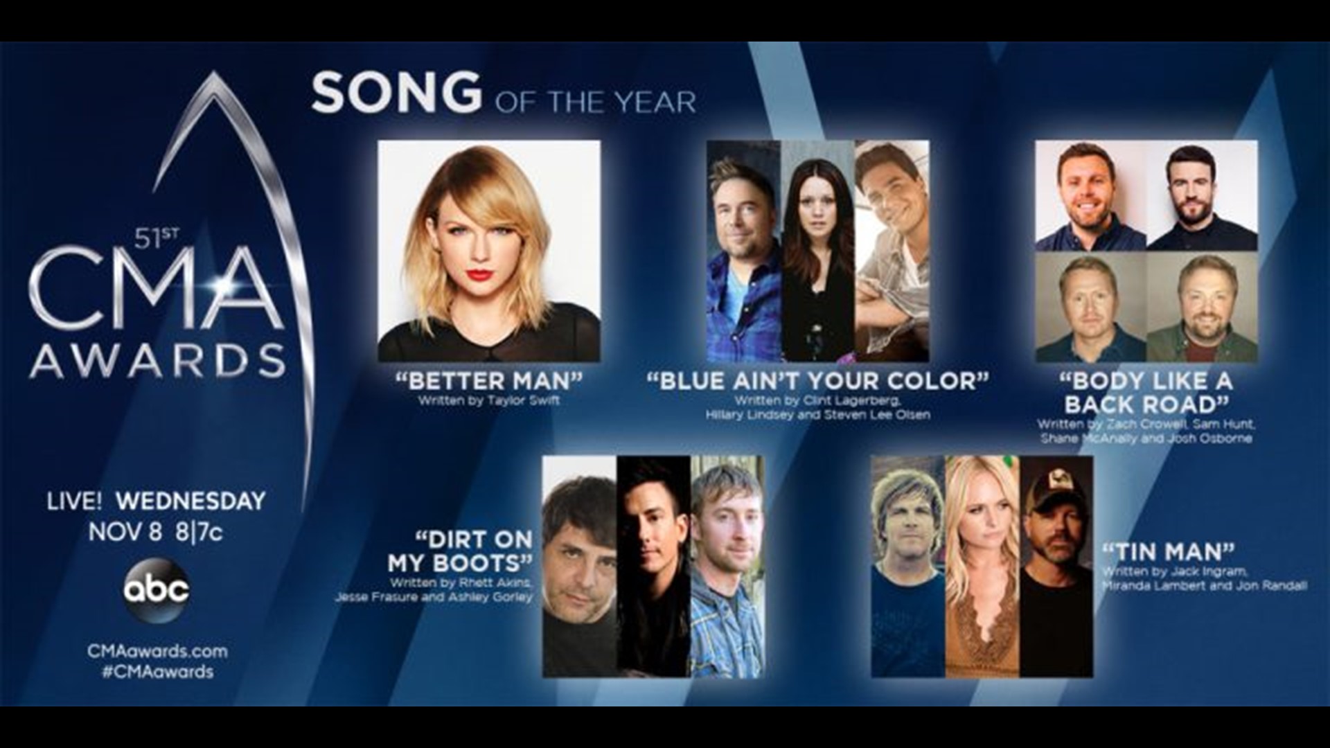 CMA Awards Song of the Year nominees
