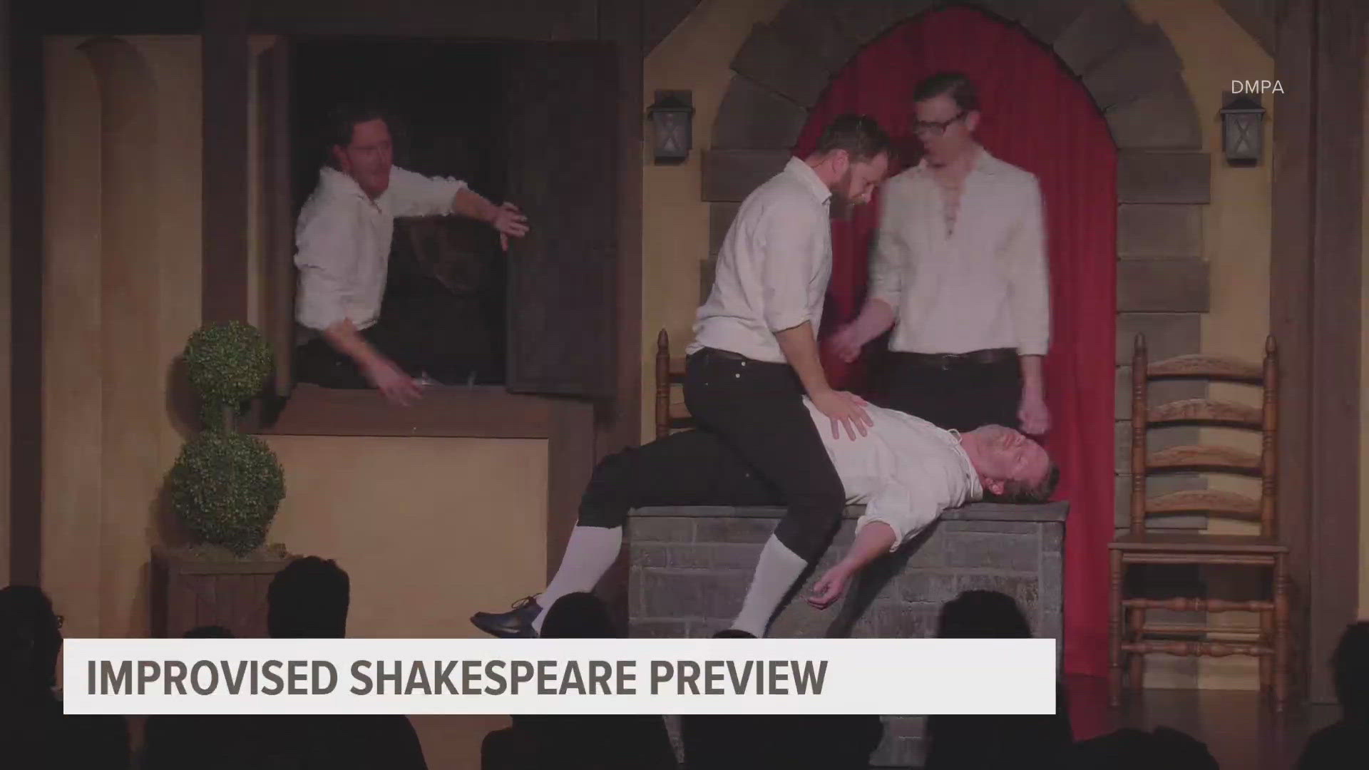 Catch the Improvised Shakespeare Show at Temple Theater April 30 through May 5. Learn more at https://desmoinesperformingarts.org/