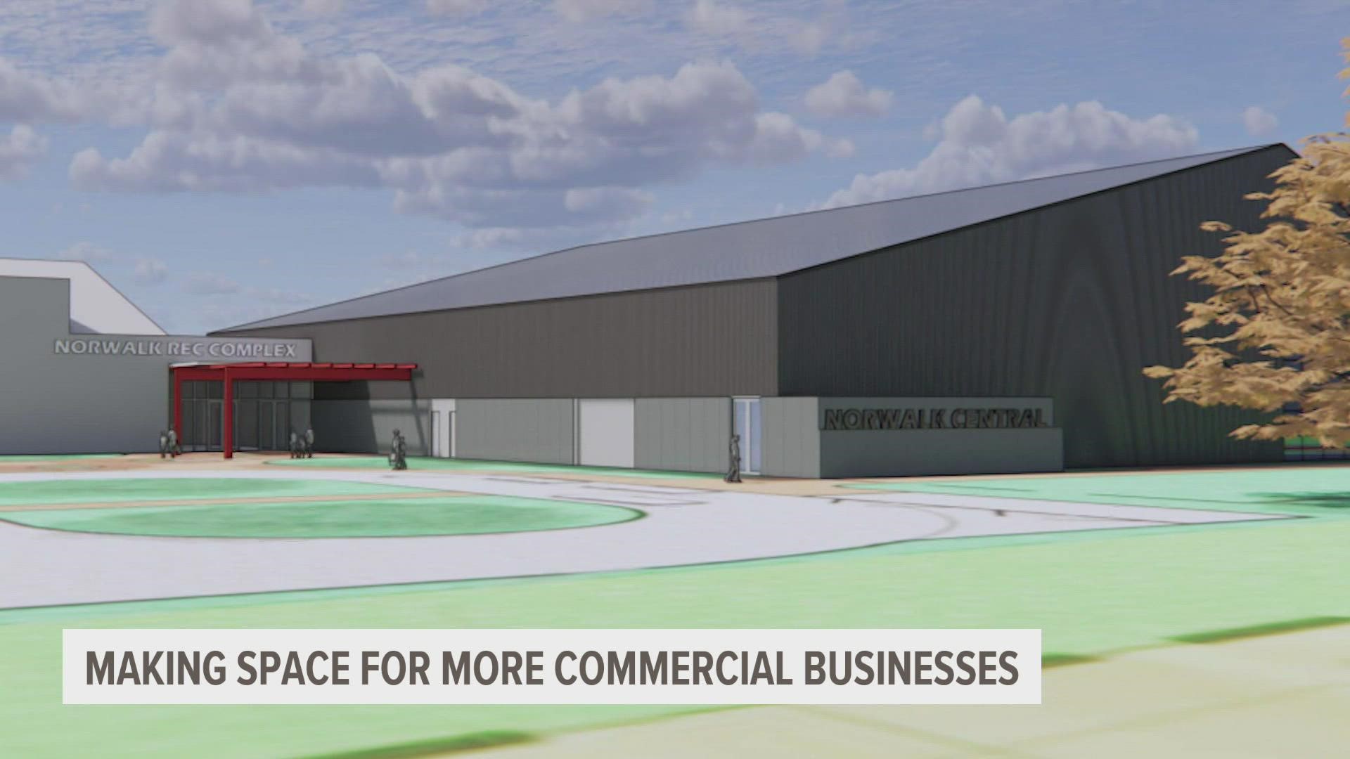 The city of Norwalk is expanding with an area  being called 'Norwalk Central.' It will include mixed-use spaces and one of the businesses coming is a sports complex.