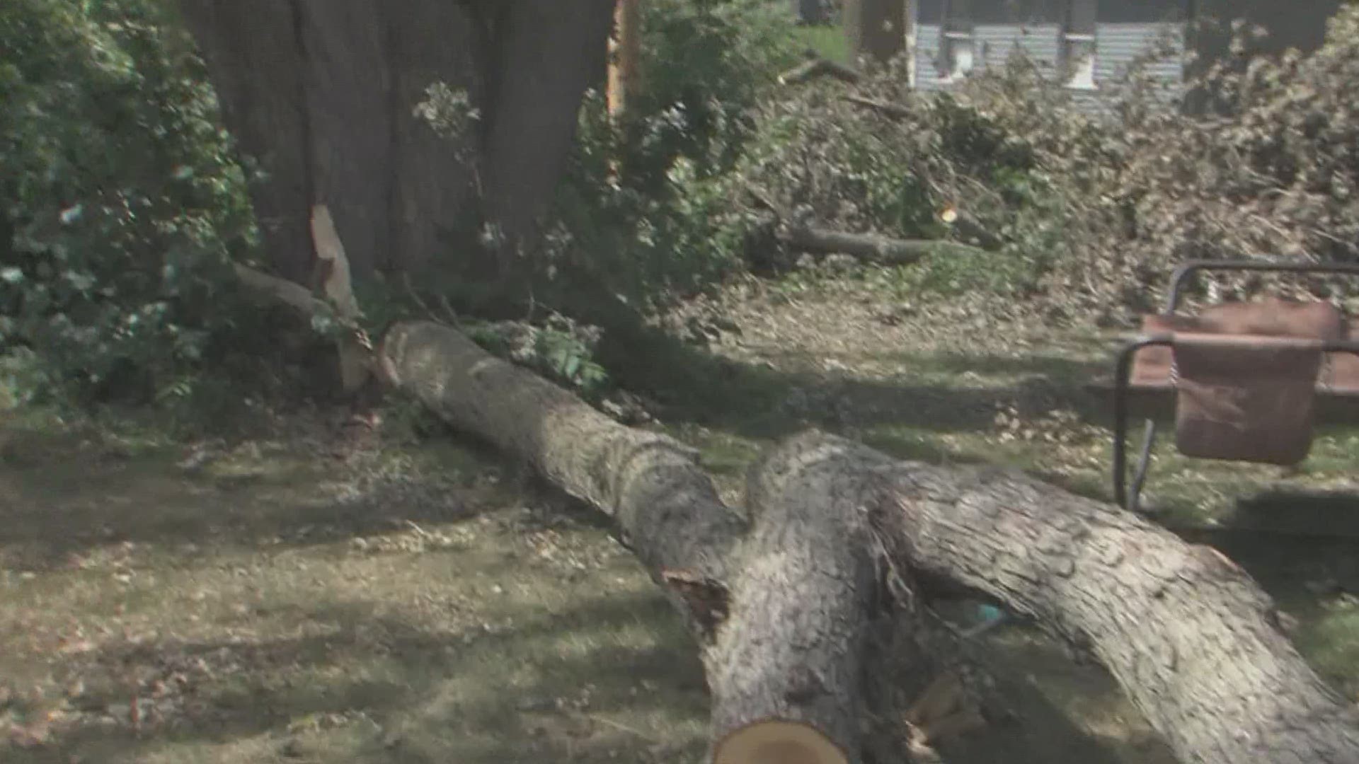 Crews in Ames are still trying to fix derecho damage nearly a month later.