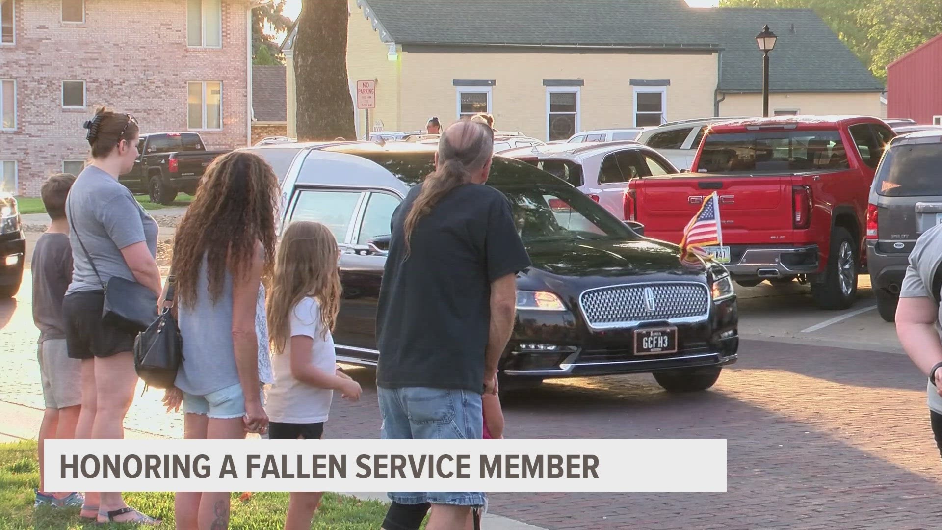 Pfc. Jacob Atchison was honored with a welcome home procession Thursday evening