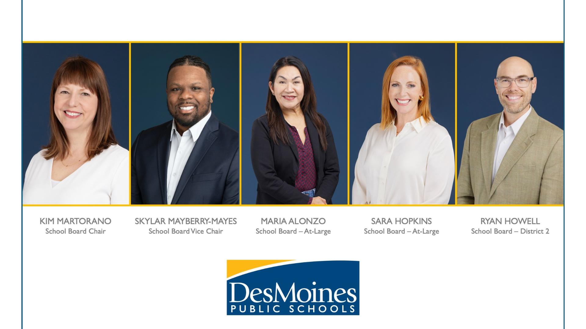 Des Moines School Board chooses new leadership, newly elected members ...