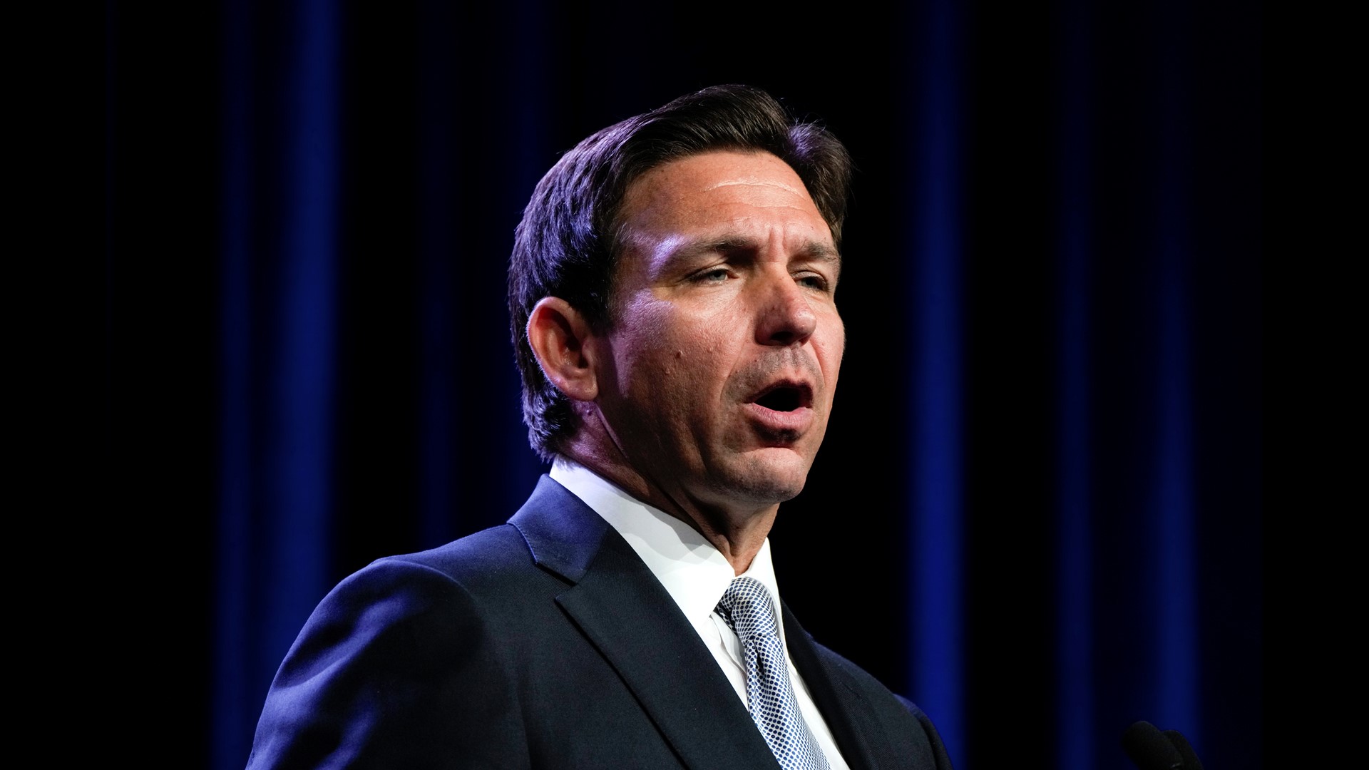 Donald Trump, Ron DeSantis and a dozen other Republican presidential hopefuls attended the Iowa Republican Party fundraiser at the Iowa Events Center on Friday.