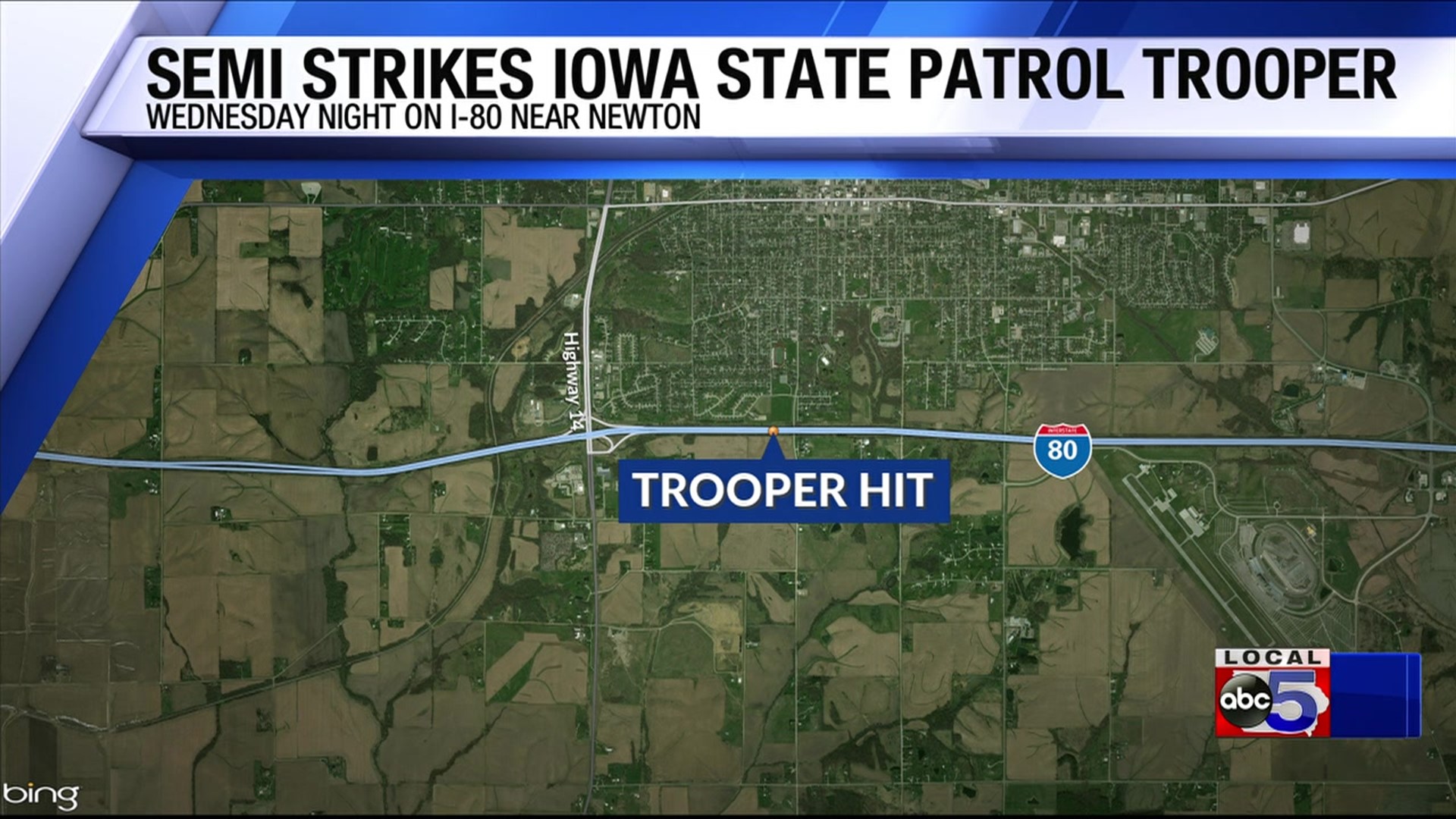 Semi strikes Iowa State Patrol trooper