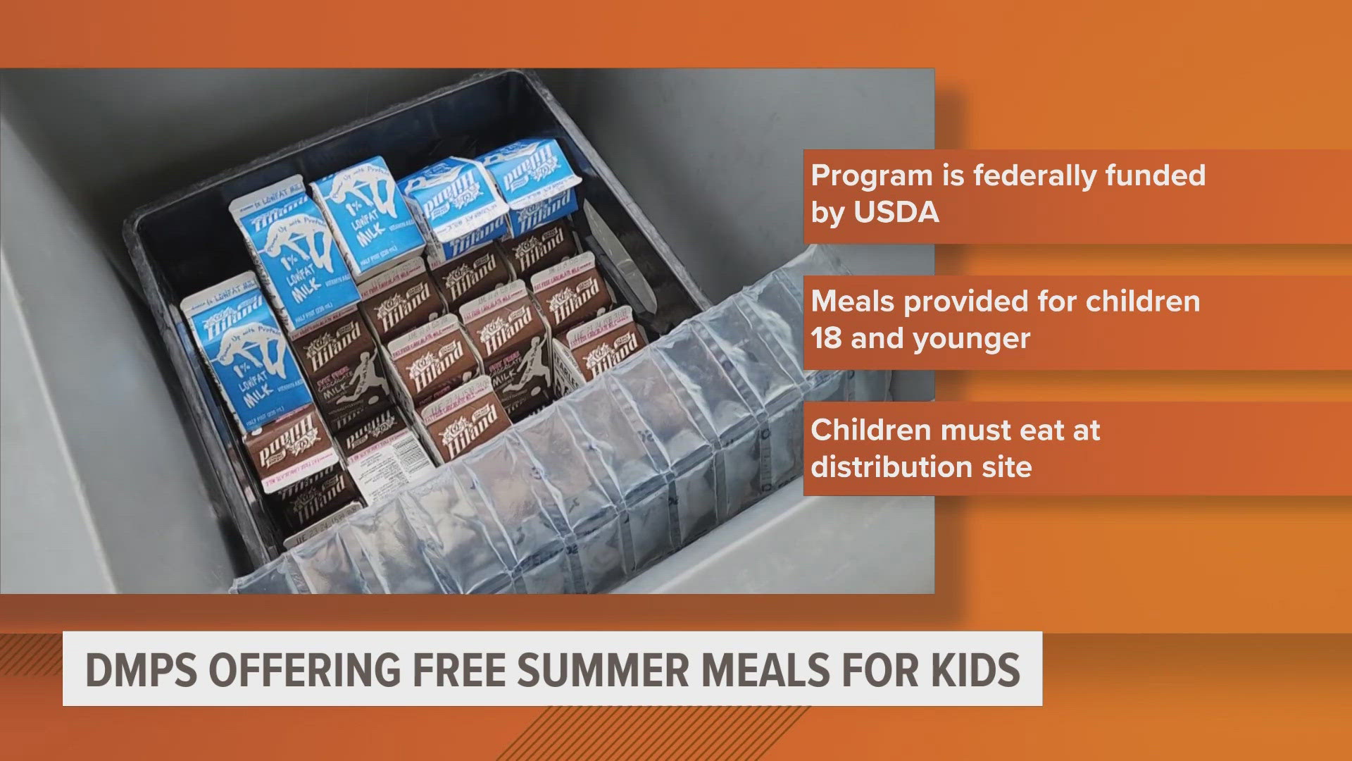 Through the USDA funded program children 18 and under can get the nutrition they need.