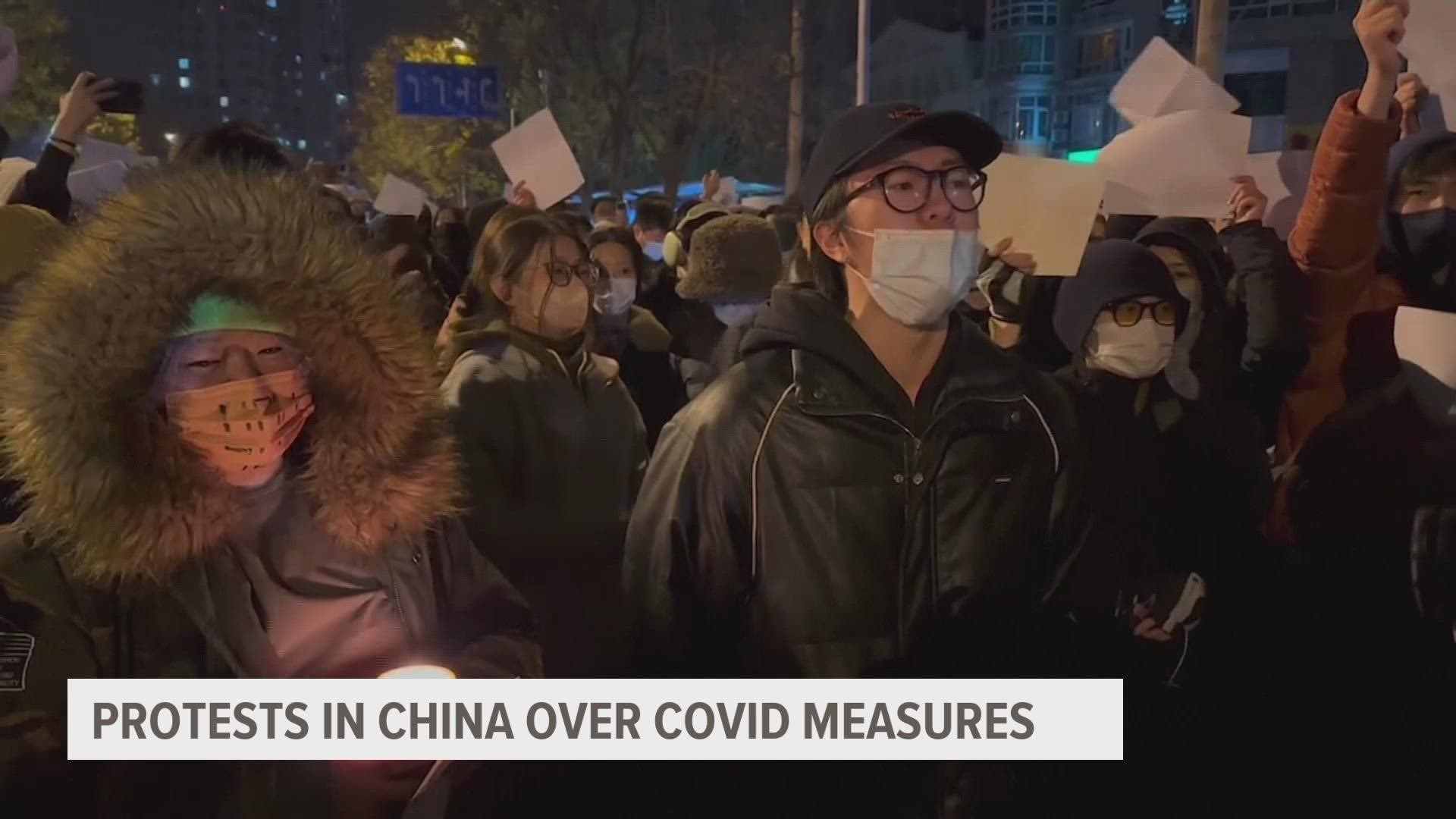 Protests against China's strict "zero-COVID" policies resurfaced in Shanghai and Beijing on Sunday afternoon, the latest in a series of demonstrations.
