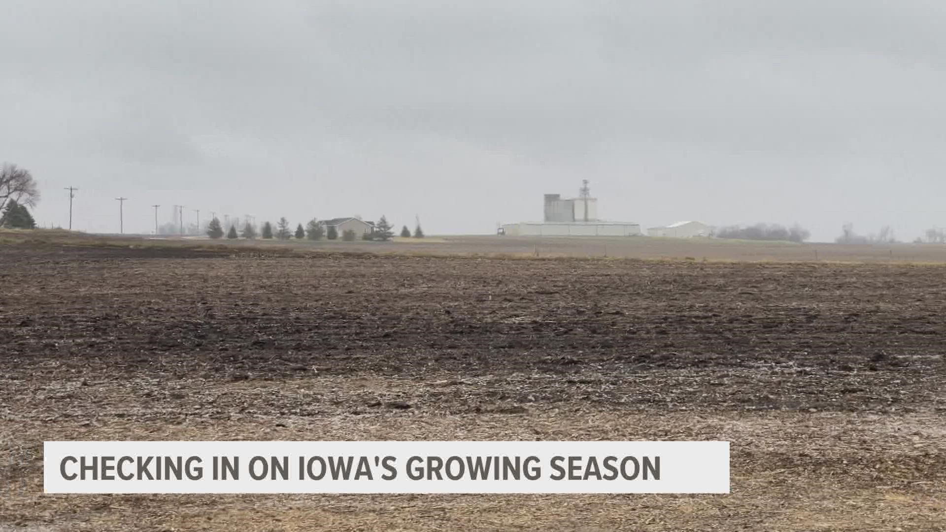 "We've got a great window to plant in getting into early part of May," said Iowa State Climatologist Dr. Justin Glisan. "So not too concerned right now."