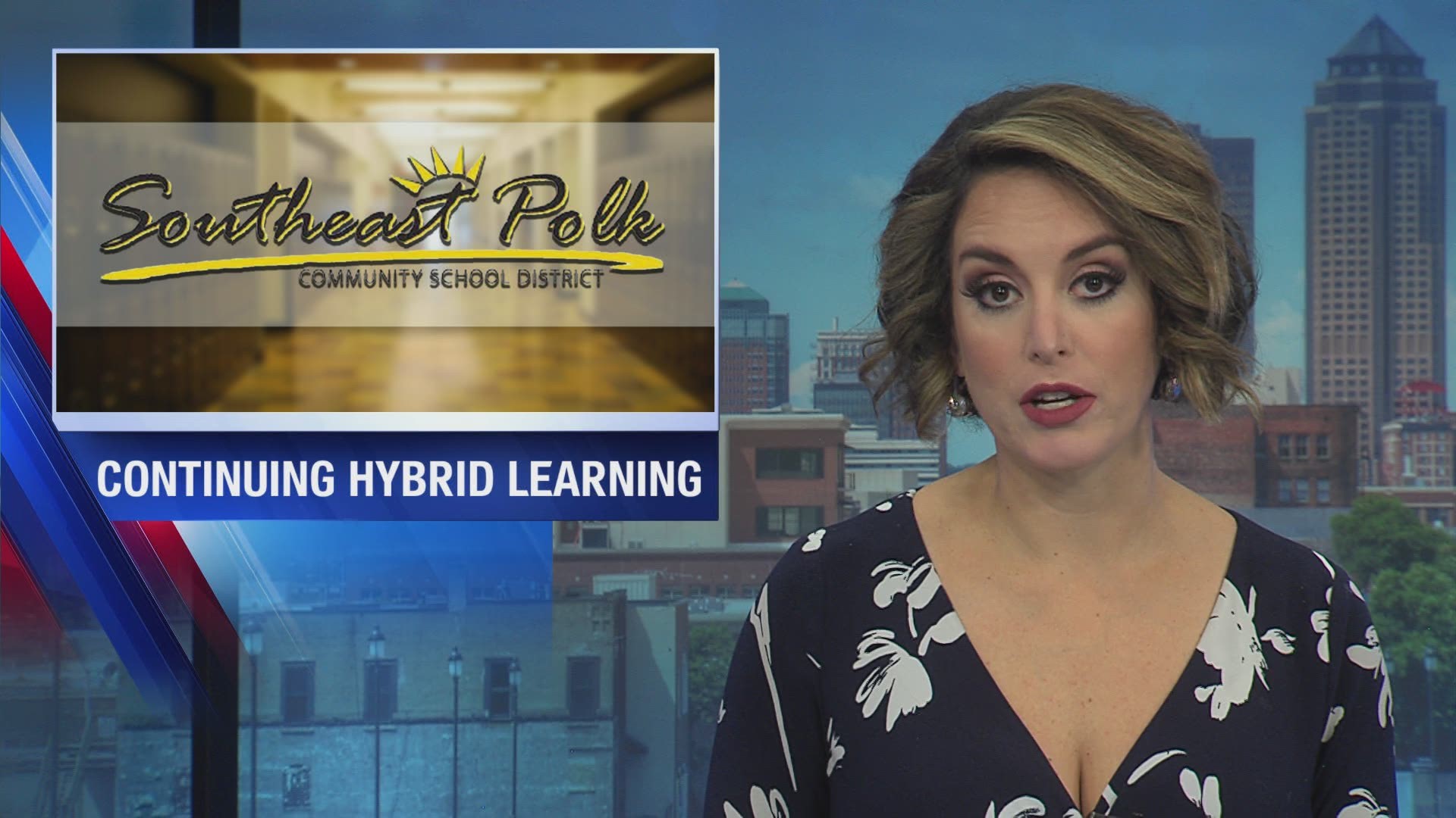 The school board voted to continue with the hybrid learning model Monday.