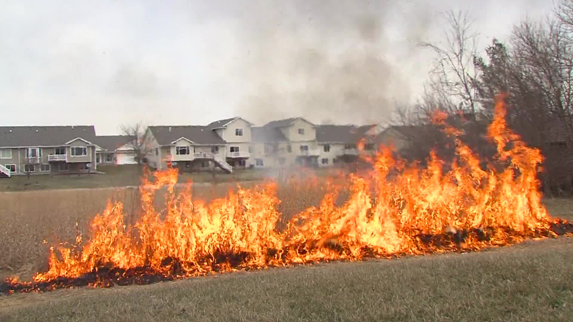 The burn is happening at 313 SE Ewing Street.