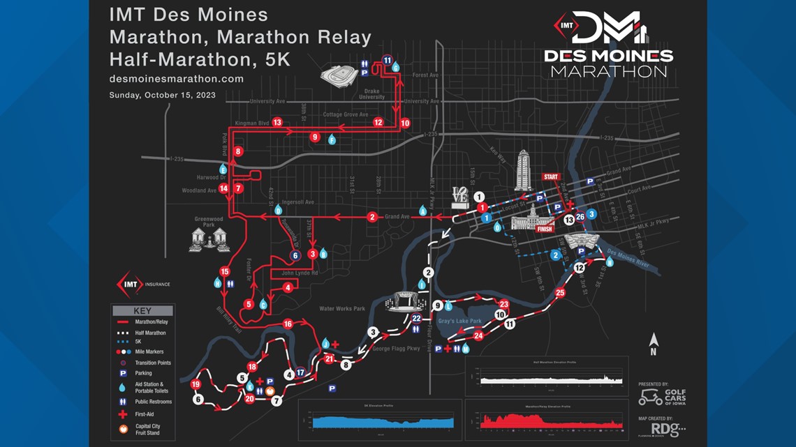 IMT Des Moines Marathon road closures, race time, full course ...