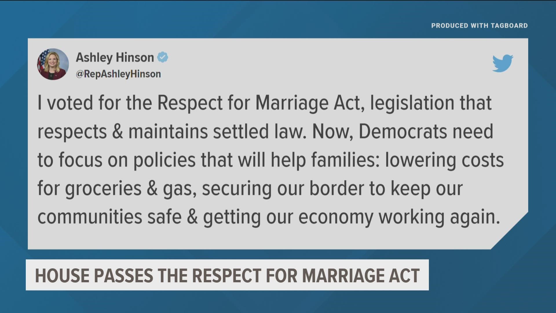 Respect for Marriage Act passes, codifying same-sex and interracial  marriages - Good Morning America