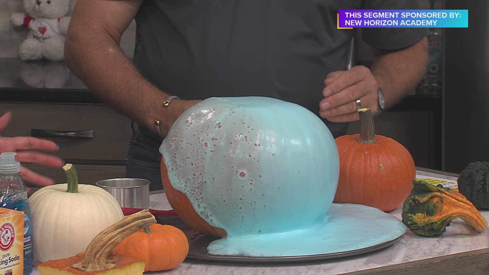 New Horizon Academy's Kalena Bonnell teaches us how to make a Pumpkin Volcano and the lessons that kids can learn from this project. |  Paid Content