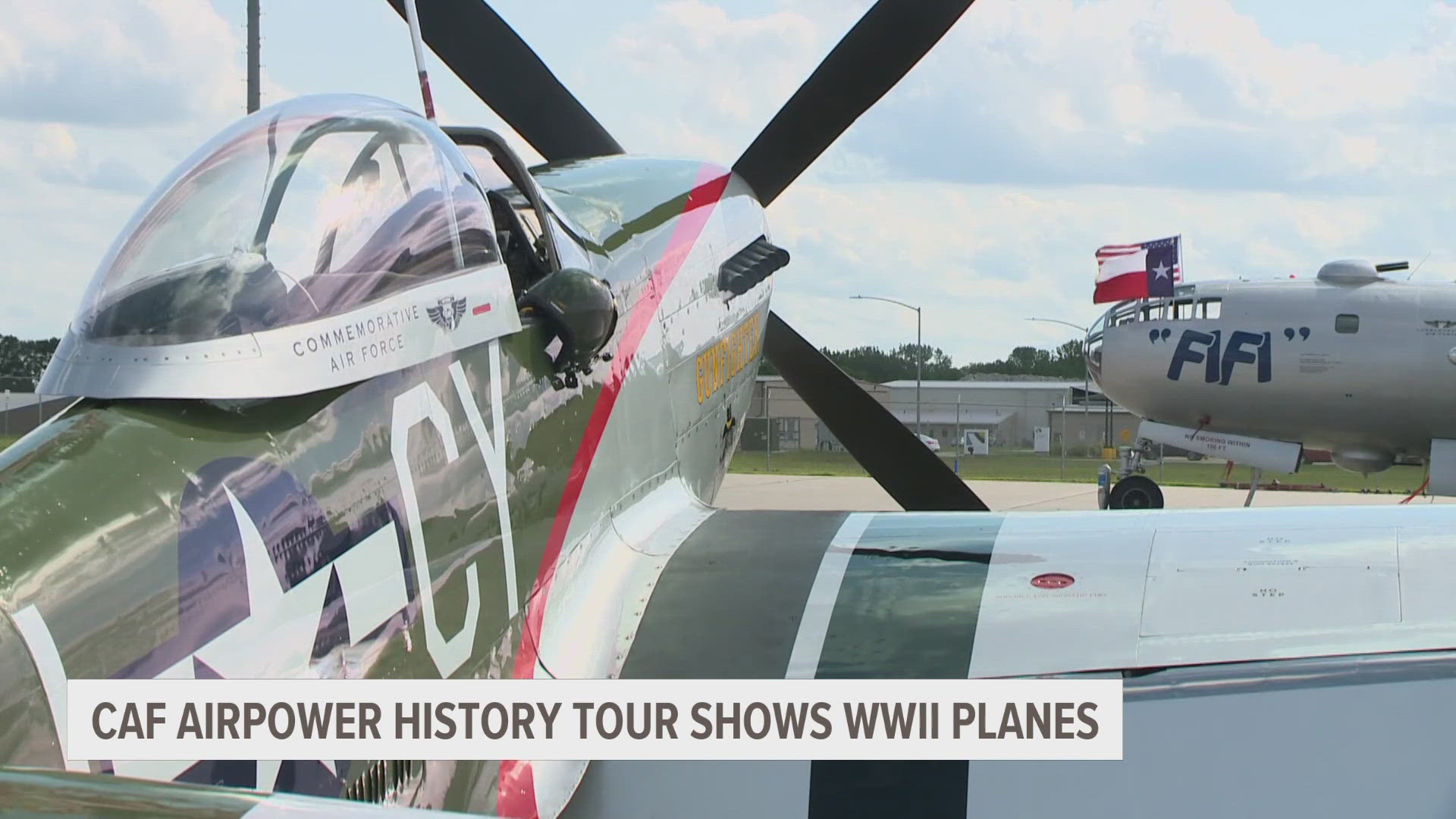 The Des Moines International Airport has been hosting the tour where people can view the historical aircraft.